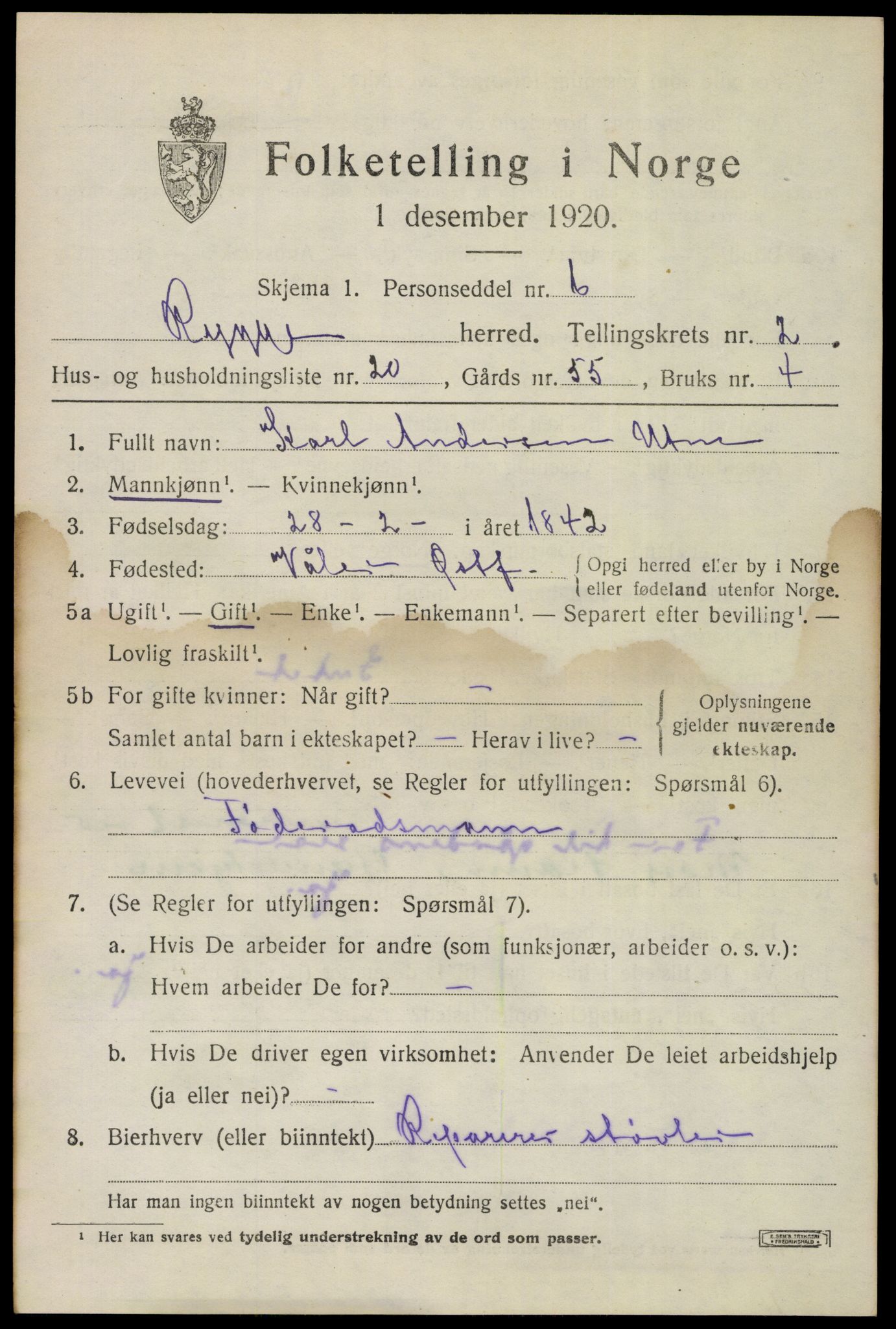SAO, Folketelling 1920 for 0136 Rygge herred, 1920, s. 6331