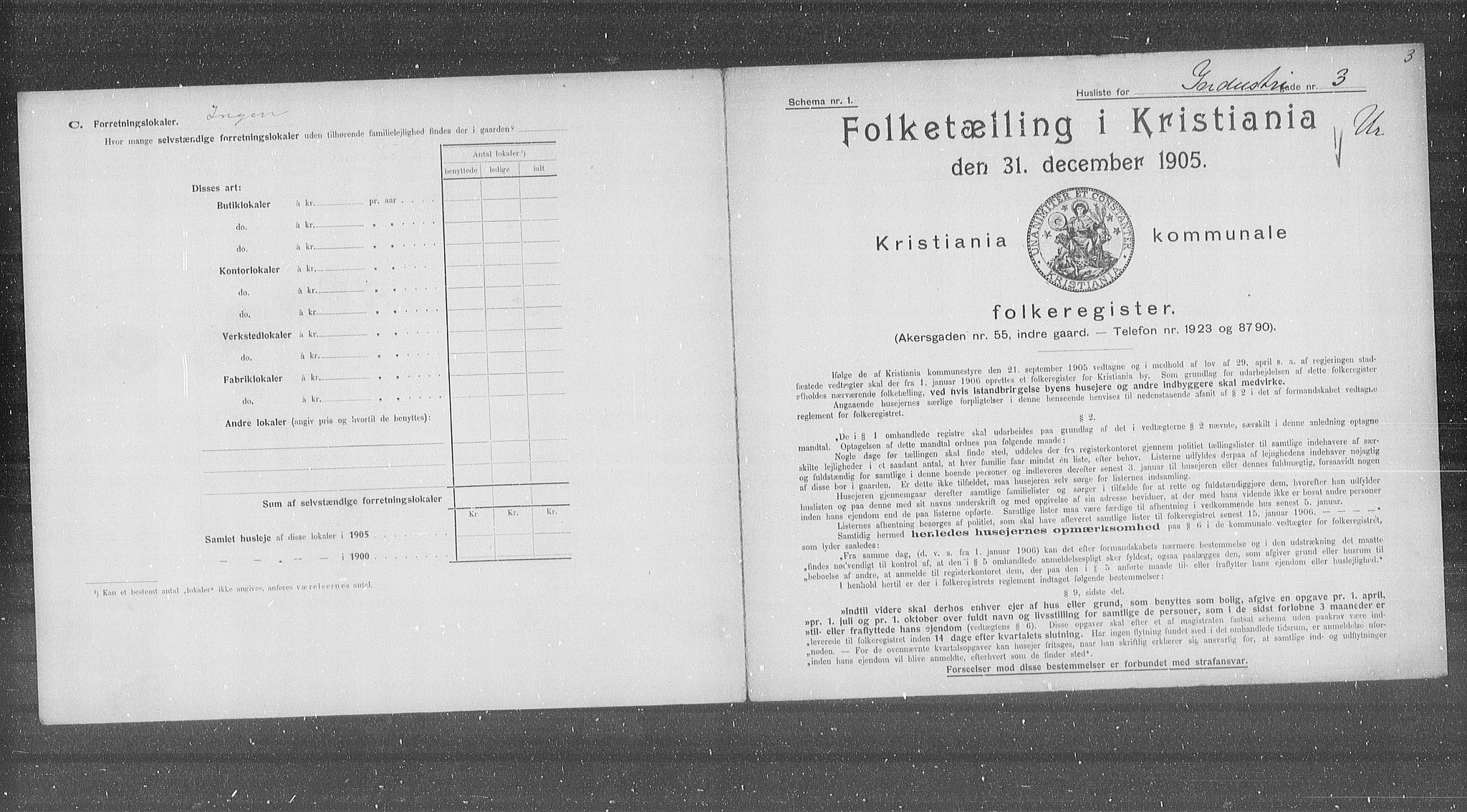 OBA, Kommunal folketelling 31.12.1905 for Kristiania kjøpstad, 1905, s. 22746