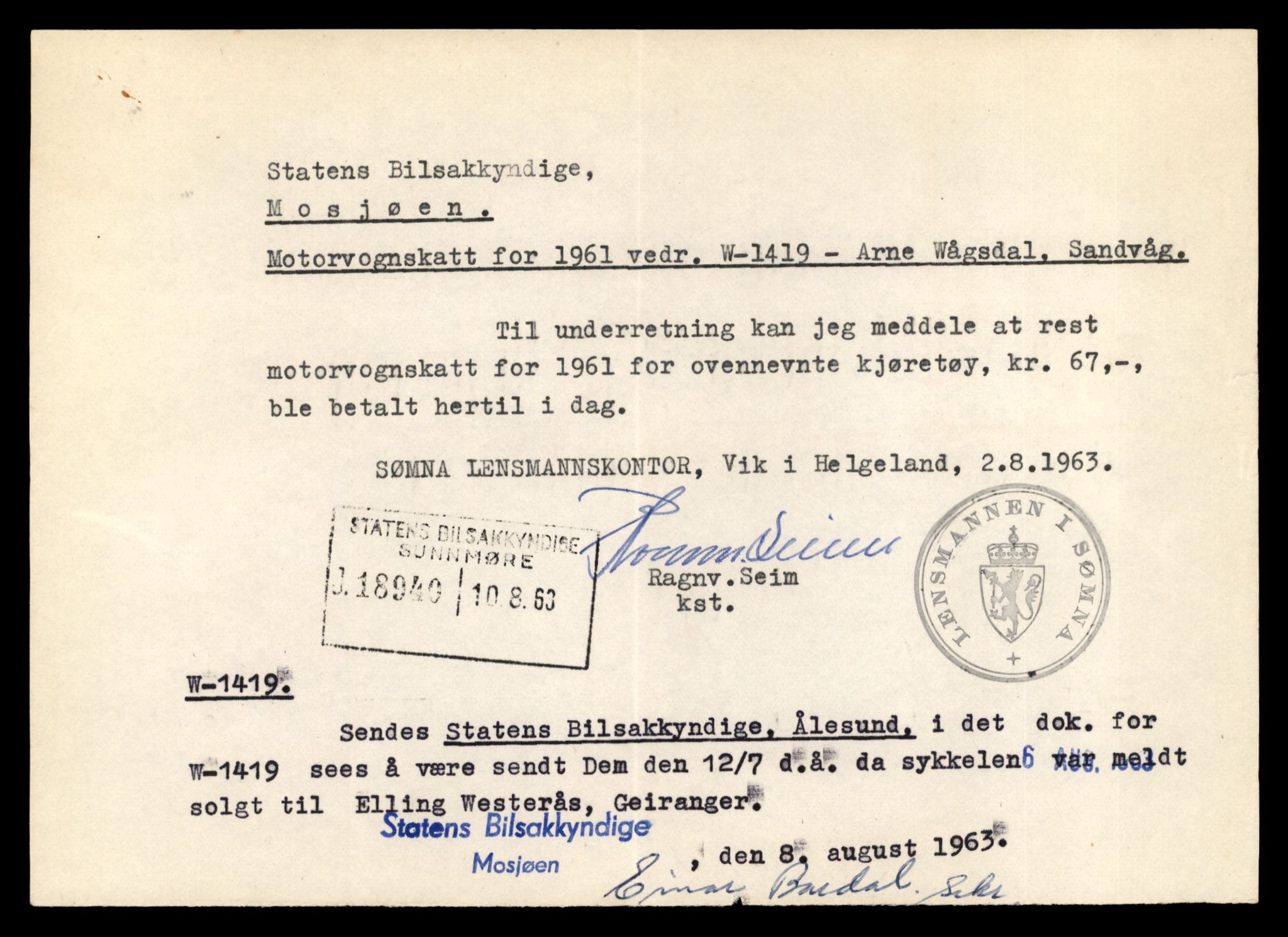 Møre og Romsdal vegkontor - Ålesund trafikkstasjon, AV/SAT-A-4099/F/Fe/L0042: Registreringskort for kjøretøy T 13906 - T 14079, 1927-1998, s. 875