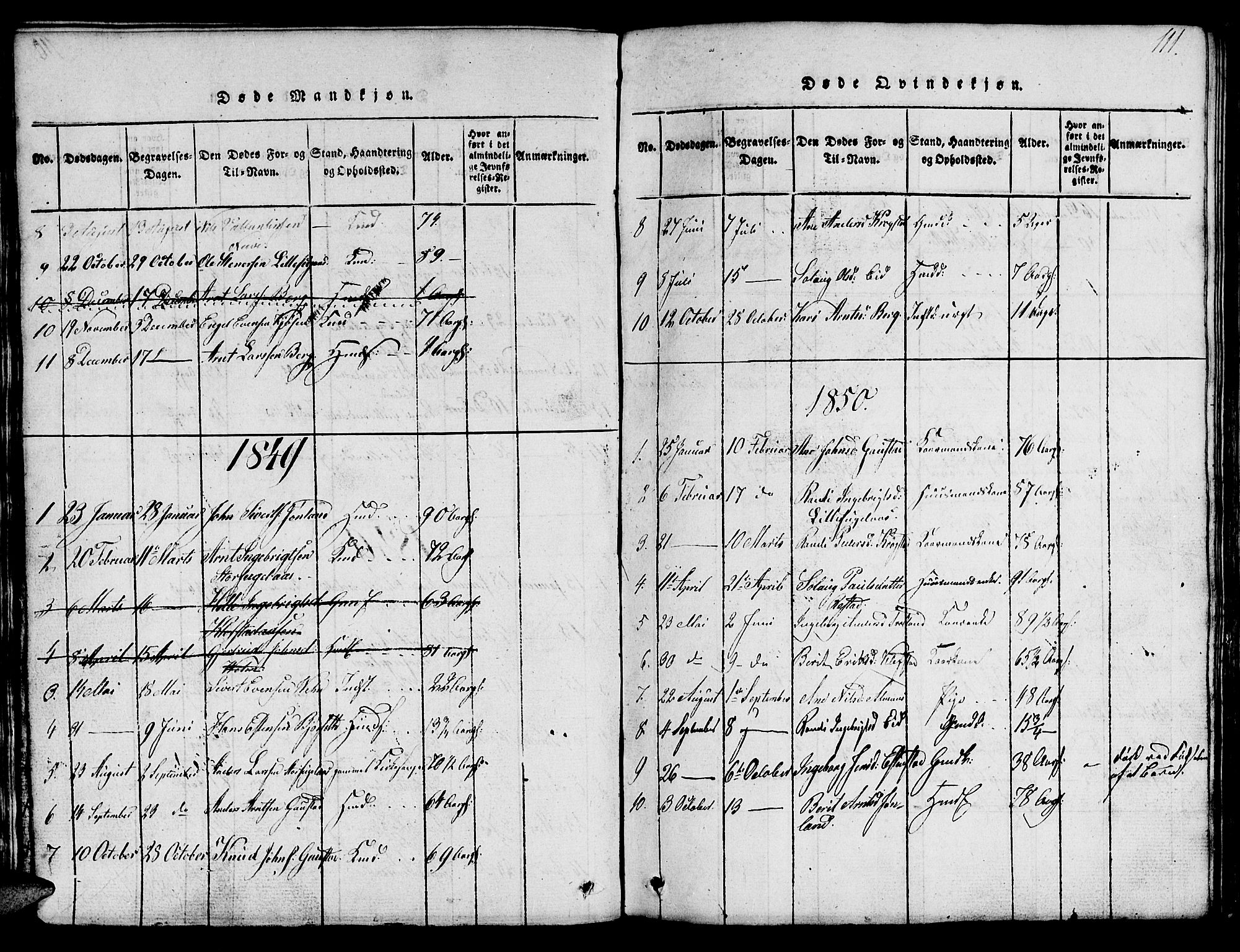 Ministerialprotokoller, klokkerbøker og fødselsregistre - Sør-Trøndelag, SAT/A-1456/694/L1130: Klokkerbok nr. 694C02, 1816-1857, s. 111
