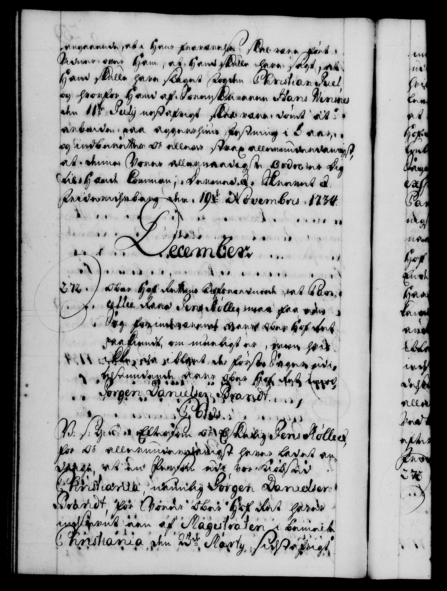 Danske Kanselli 1572-1799, AV/RA-EA-3023/F/Fc/Fca/Fcab/L0026: Norske tegnelser, 1734-1735, s. 259b