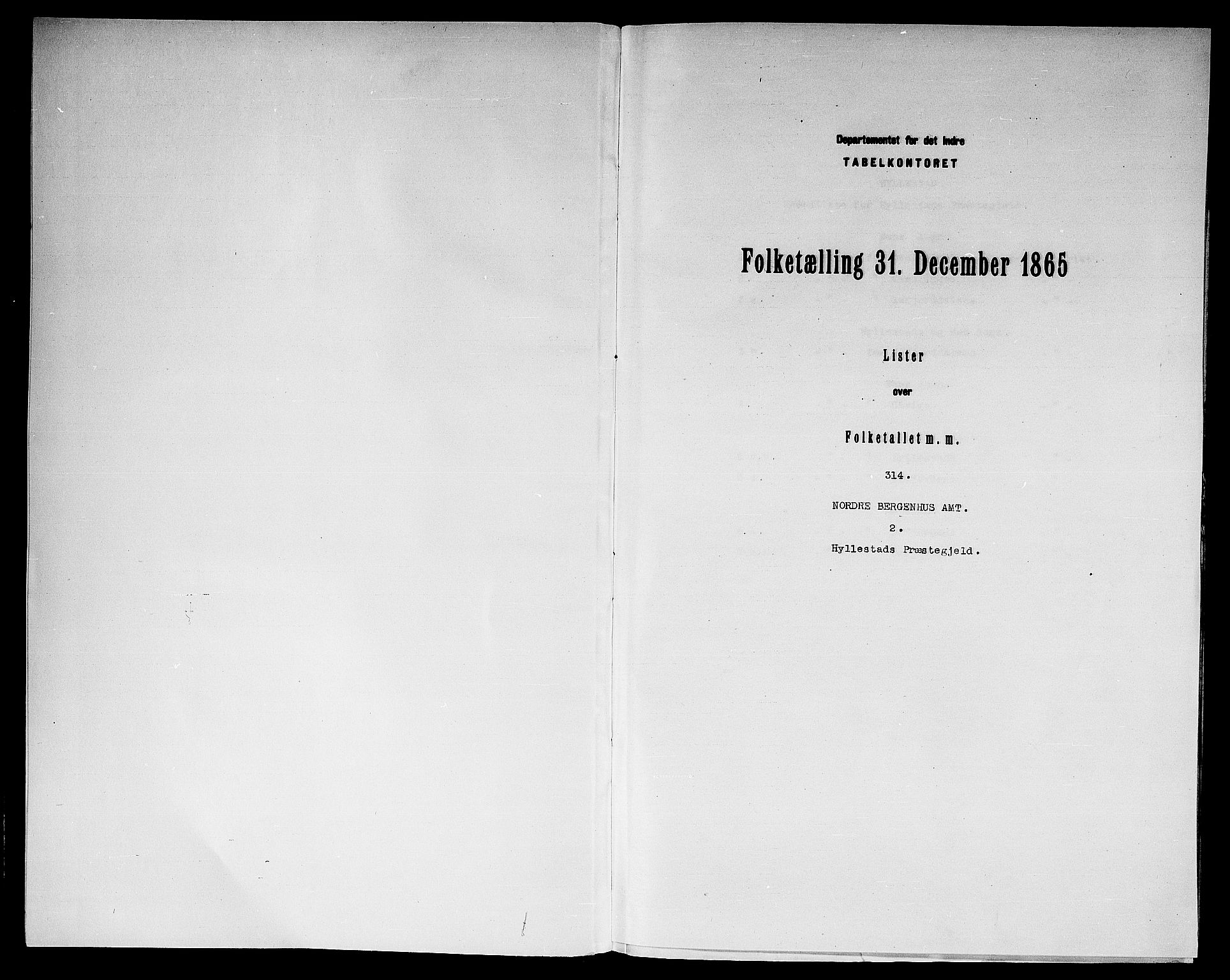RA, Folketelling 1865 for 1413P Hyllestad prestegjeld, 1865, s. 3