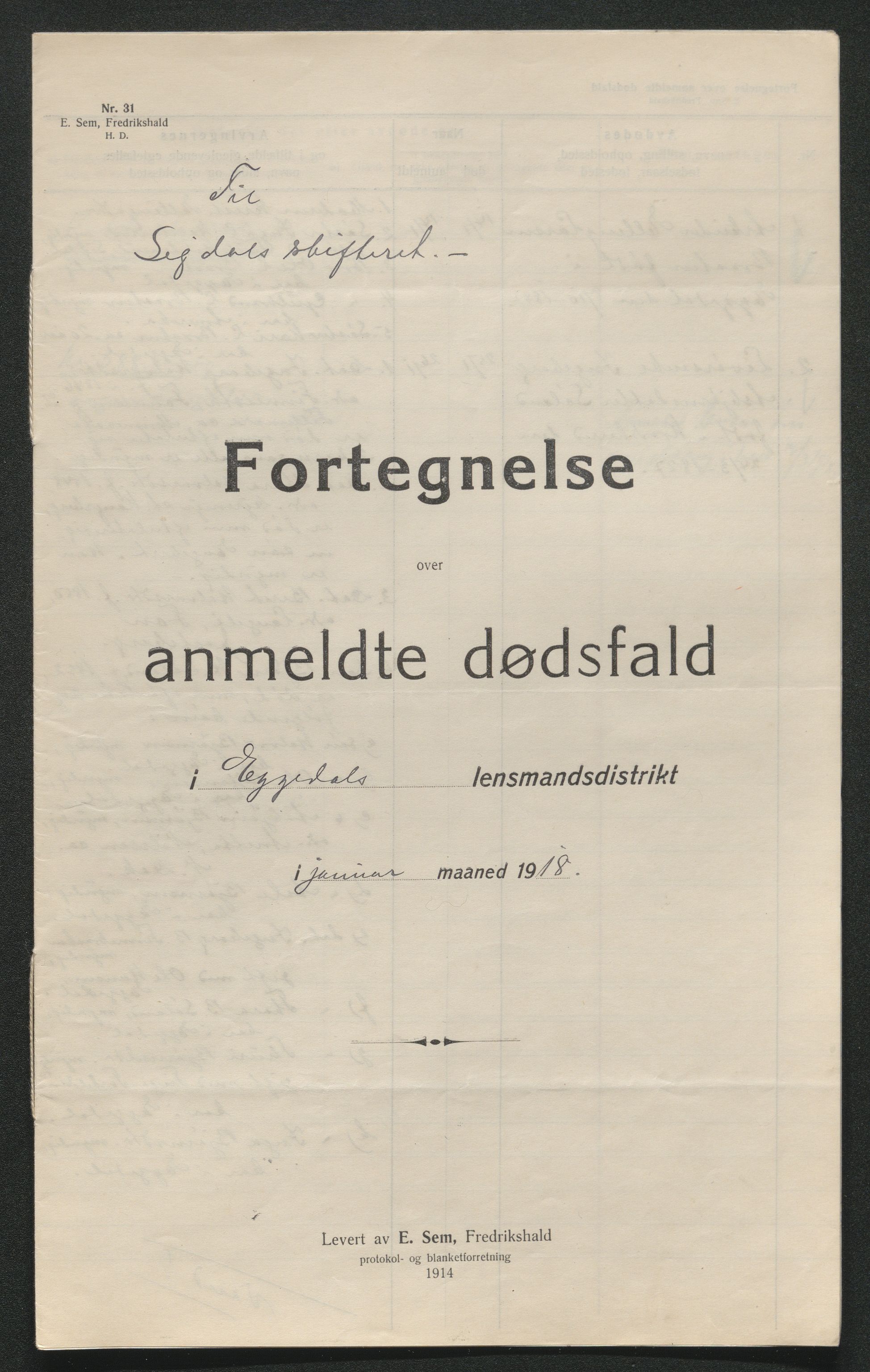 Eiker, Modum og Sigdal sorenskriveri, AV/SAKO-A-123/H/Ha/Hab/L0039: Dødsfallsmeldinger, 1918-1919, s. 717