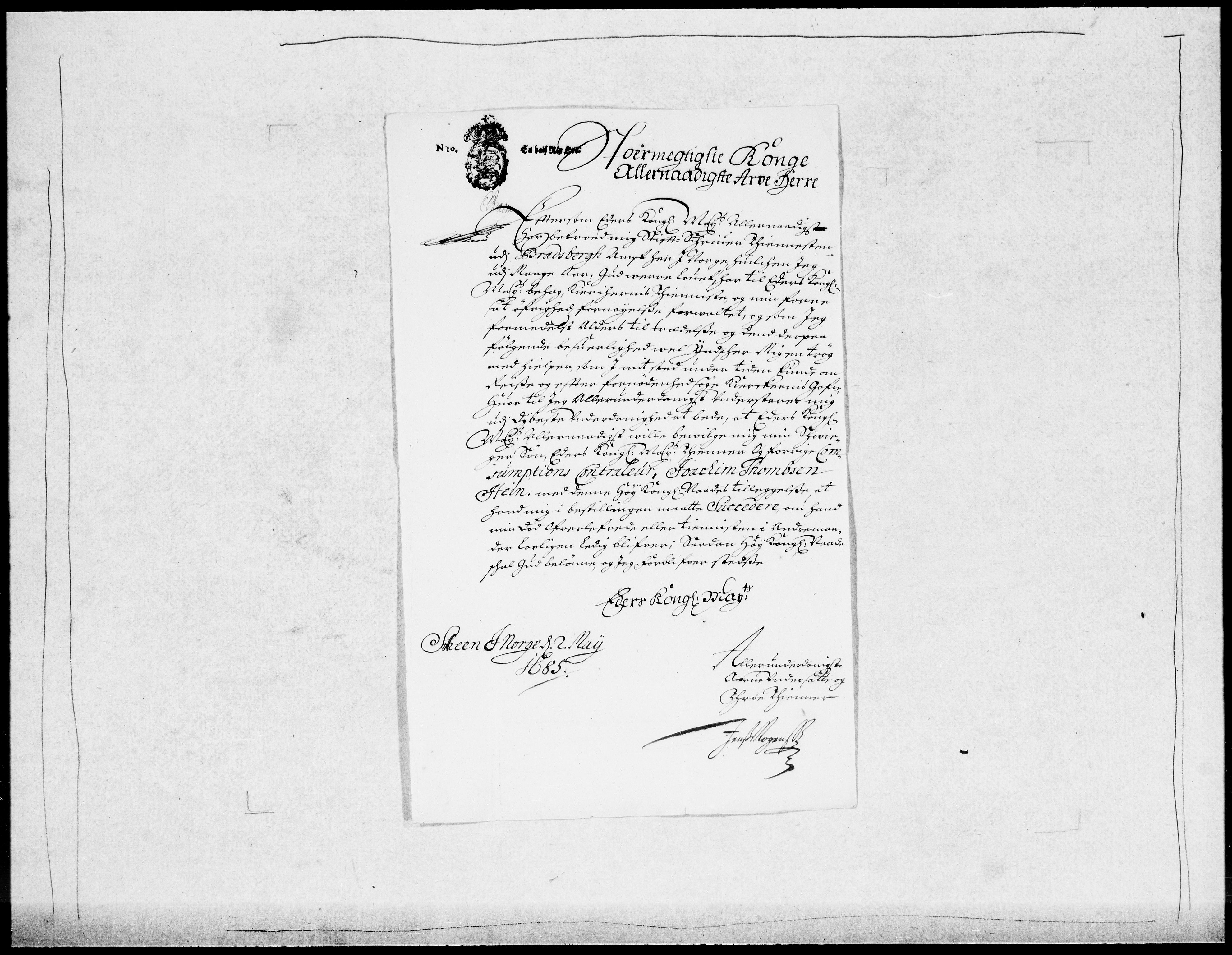 Danske Kanselli 1572-1799, AV/RA-EA-3023/F/Fc/Fcc/Fcca/L0038: Norske innlegg 1572-1799, 1685, s. 321