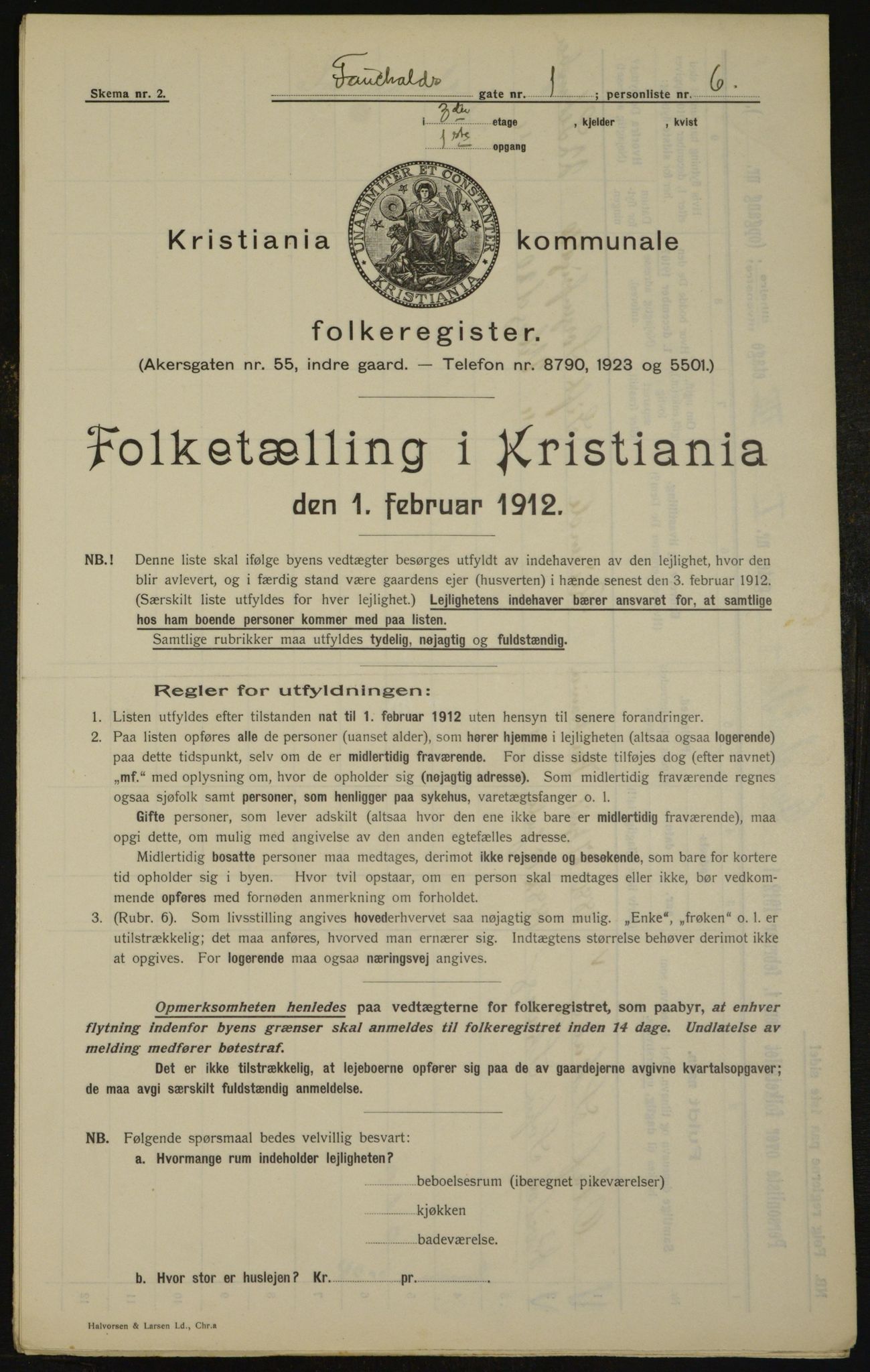 OBA, Kommunal folketelling 1.2.1912 for Kristiania, 1912, s. 23661