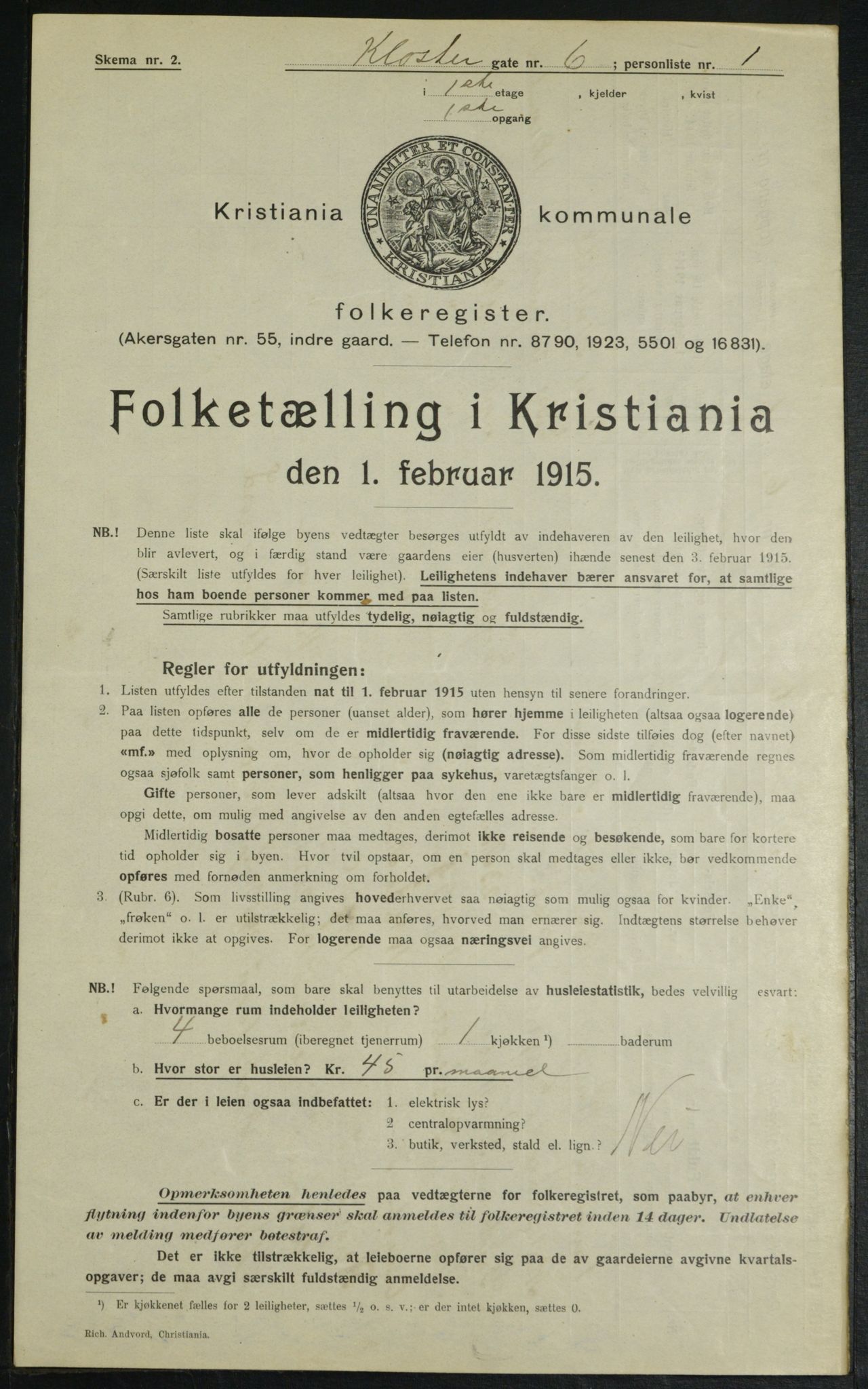 OBA, Kommunal folketelling 1.2.1915 for Kristiania, 1915, s. 51680