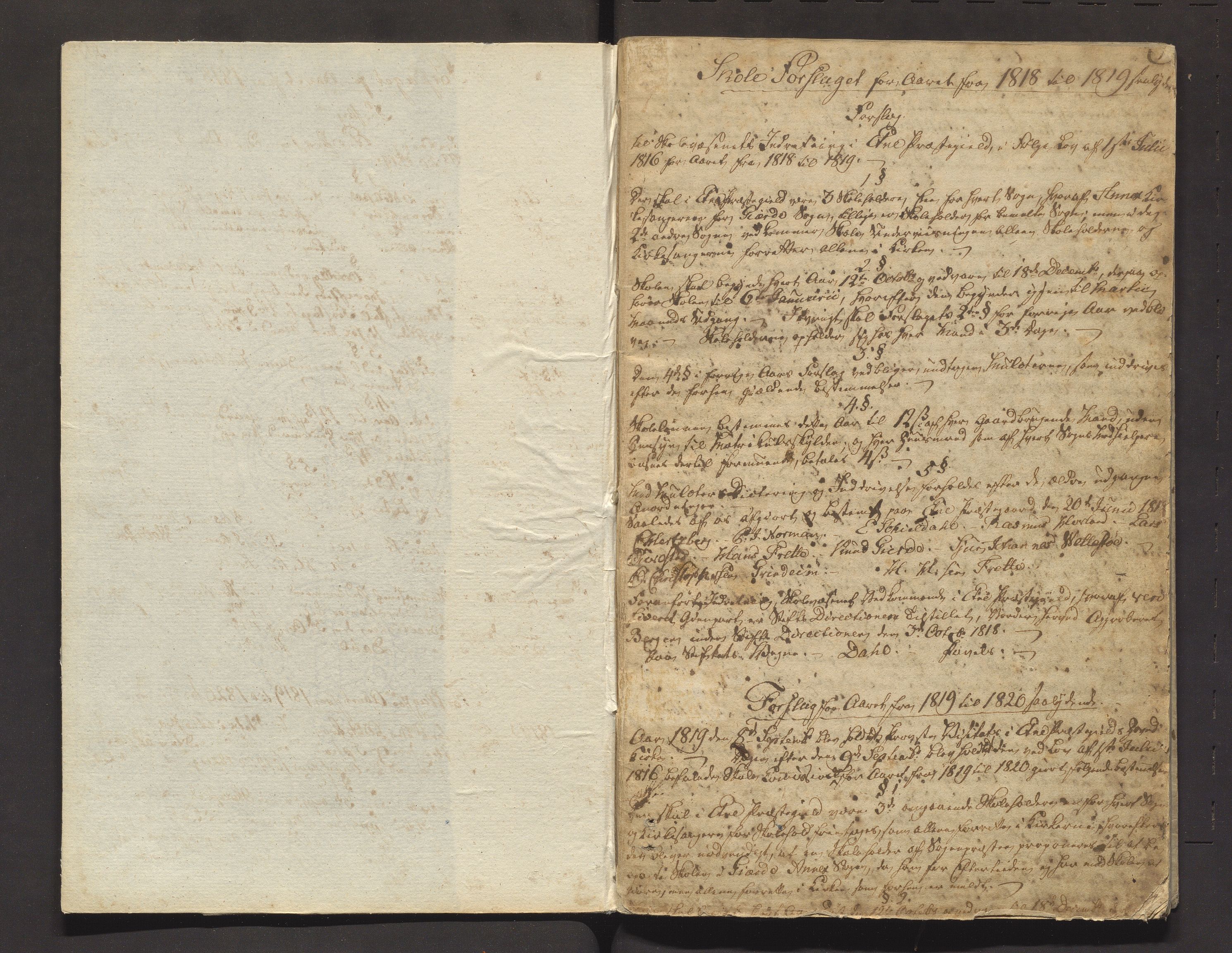 Etne sokneprestembete, AV/SAB-A-75001/J/Jb/L0001: Forhandlingsprotokoll Etne skulekommisjon, 1818-1841