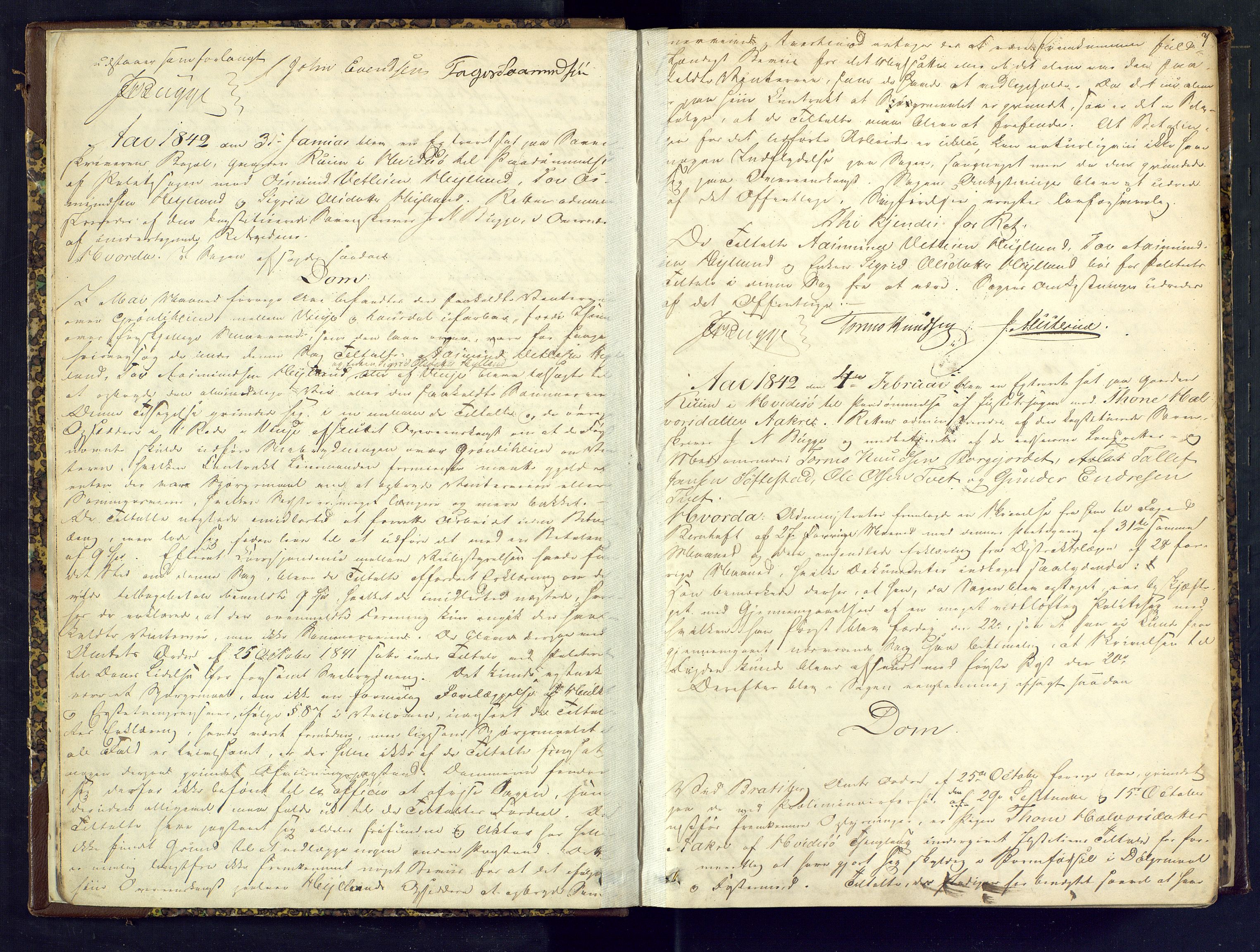 Vest-Telemark sorenskriveri, AV/SAKO-A-134/F/Fd/Fdb/L0002: Ekstrarettsprotokoll, 1842-1844, s. 7