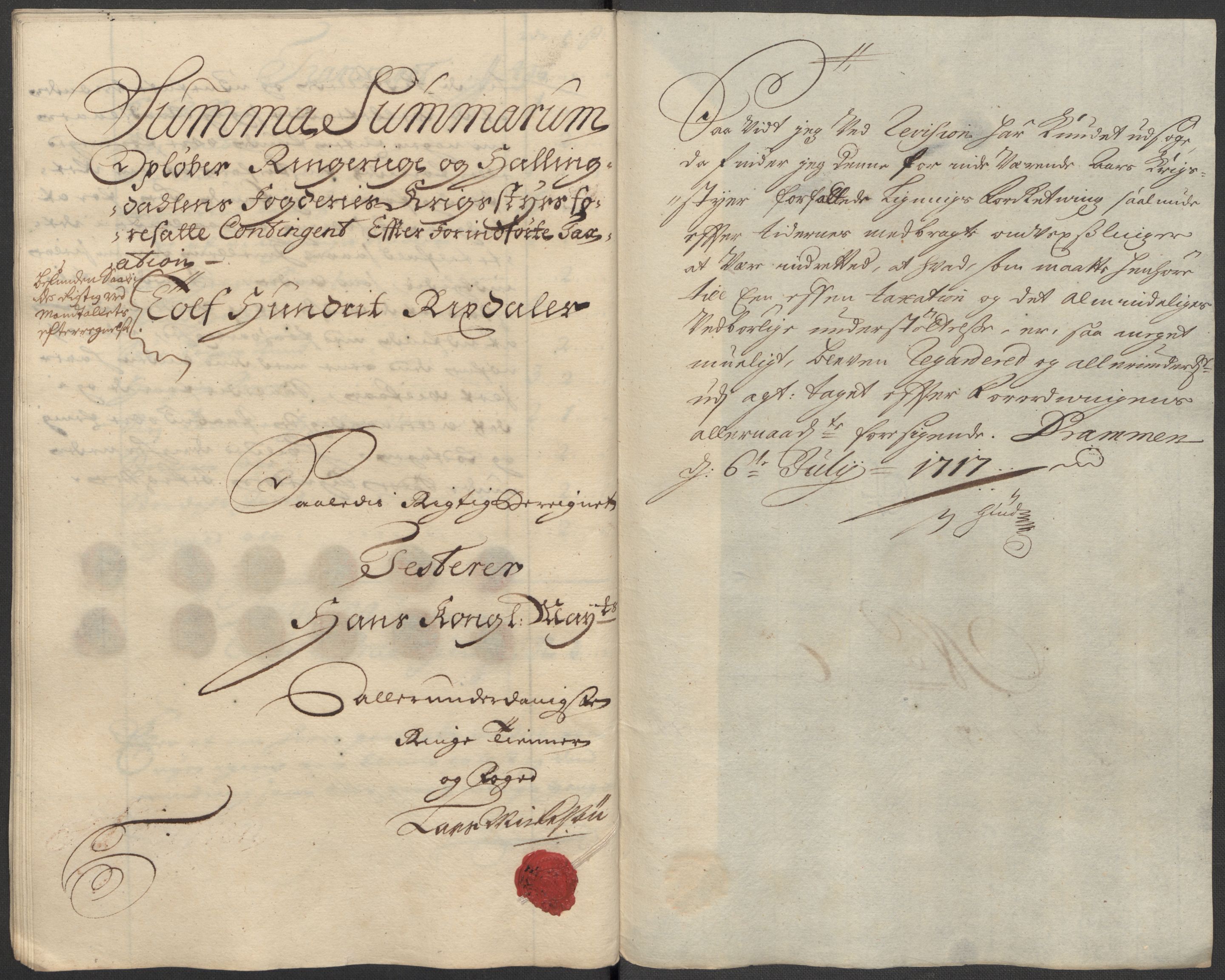 Rentekammeret inntil 1814, Reviderte regnskaper, Fogderegnskap, RA/EA-4092/R23/L1475: Fogderegnskap Ringerike og Hallingdal, 1717, s. 160