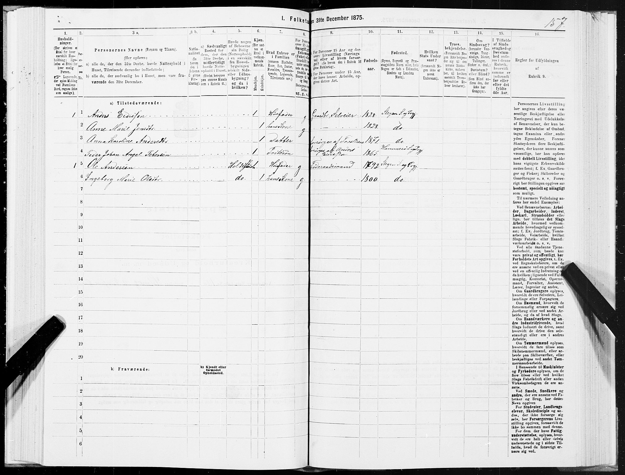 SAT, Folketelling 1875 for 1848P Steigen prestegjeld, 1875, s. 2157