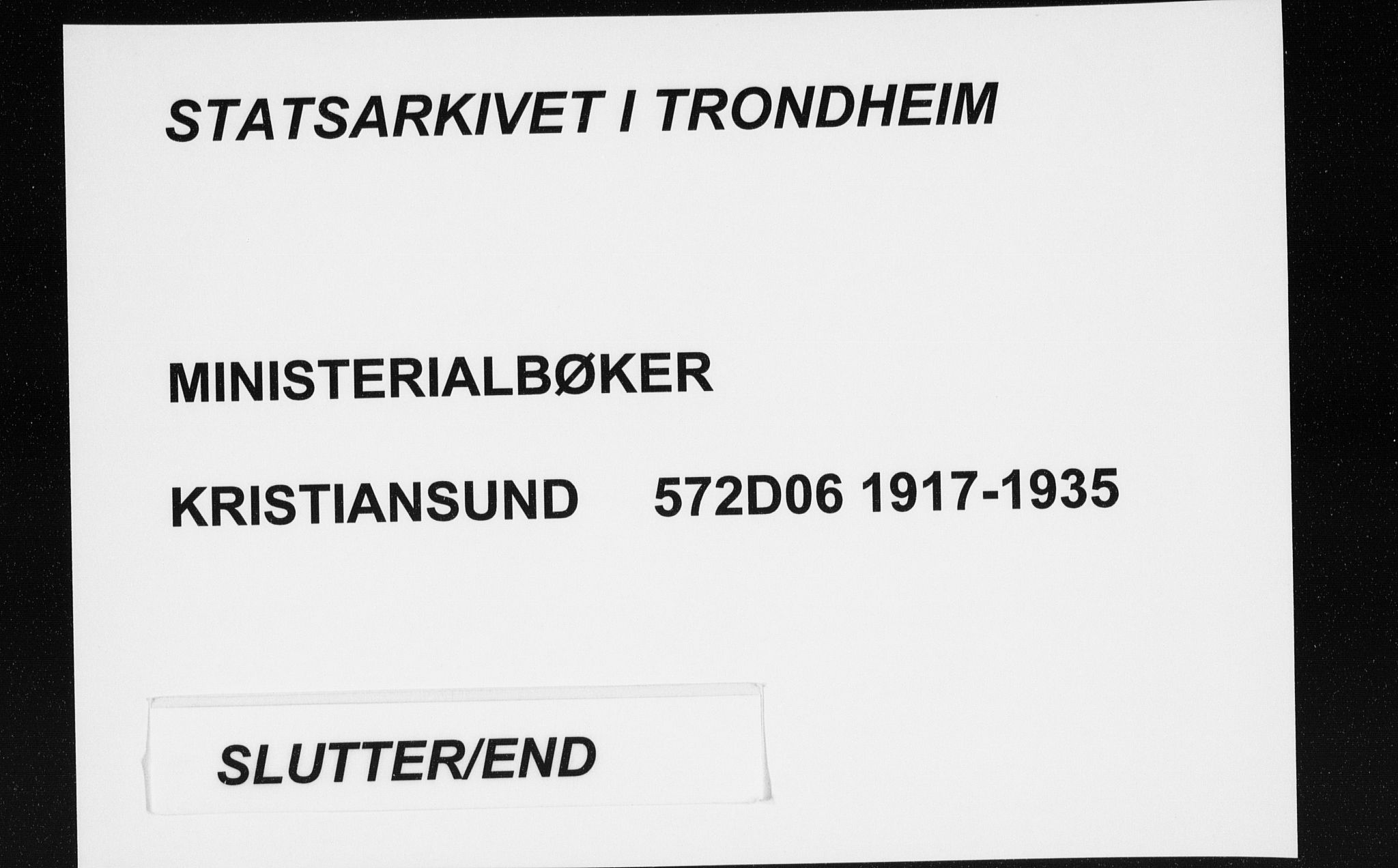 Ministerialprotokoller, klokkerbøker og fødselsregistre - Møre og Romsdal, AV/SAT-A-1454/572/L0862: Ministerialbok nr. 572D06, 1917-1935