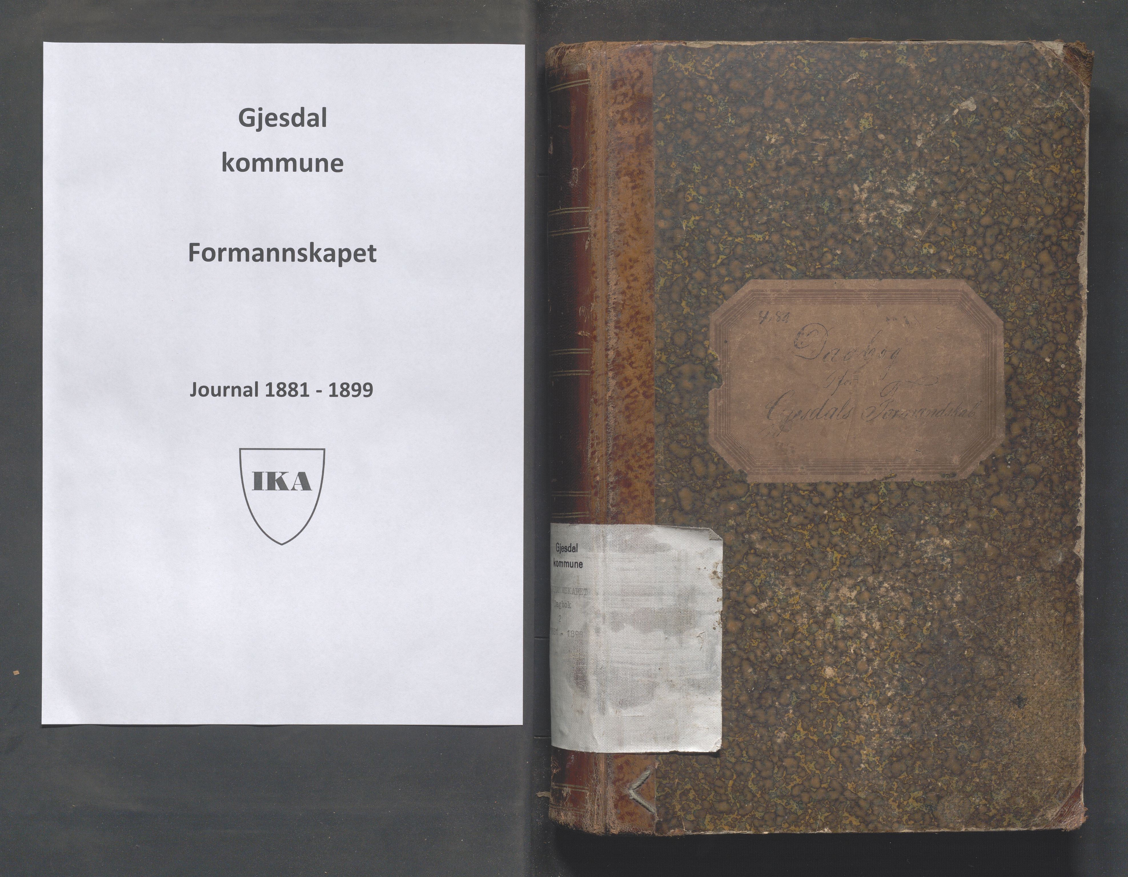 Gjesdal kommune - Formannskapet, IKAR/K-101383/C/Ca/L0002: Brevjournal, 1881-1899