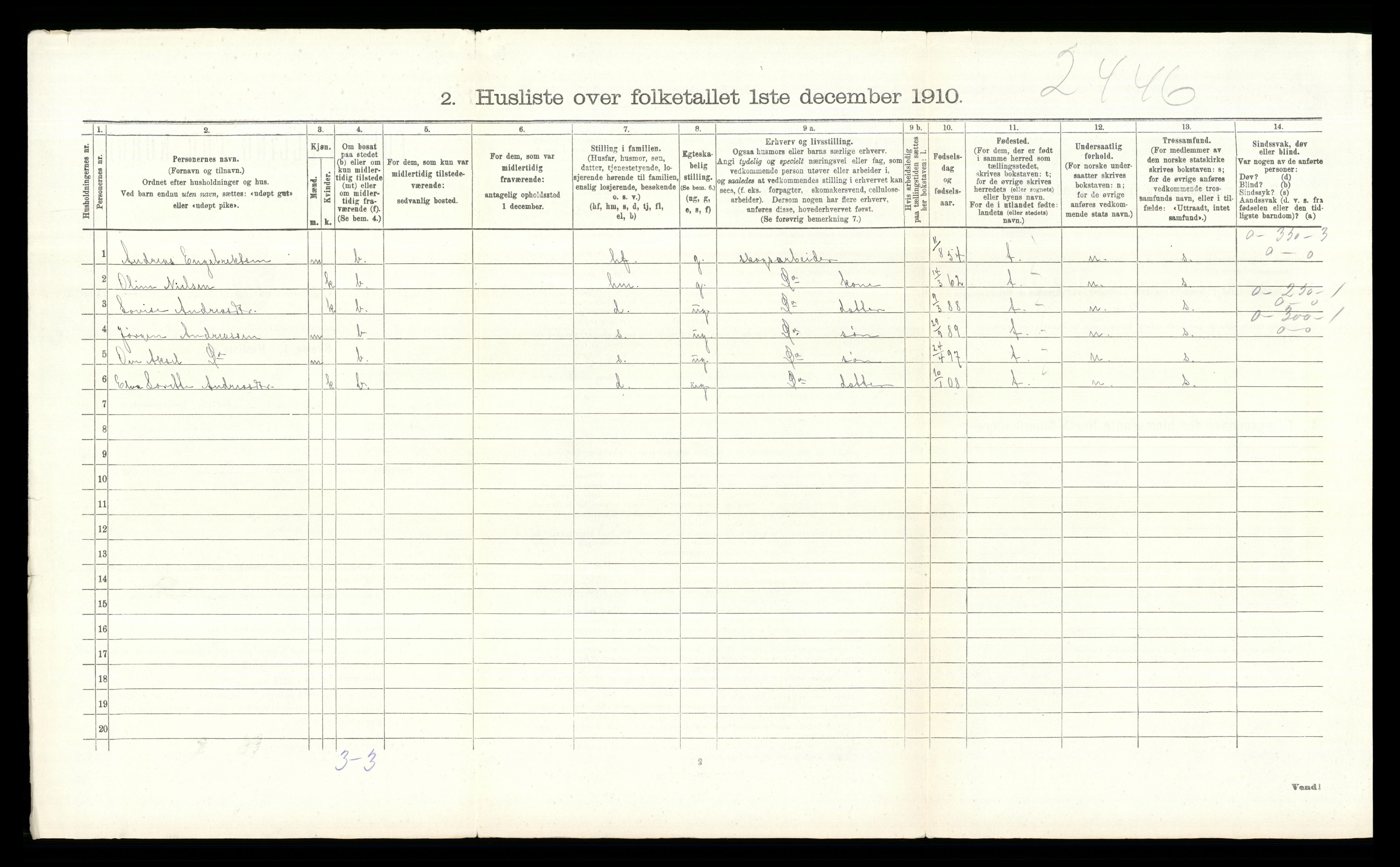 RA, Folketelling 1910 for 0239 Hurdal herred, 1910, s. 309