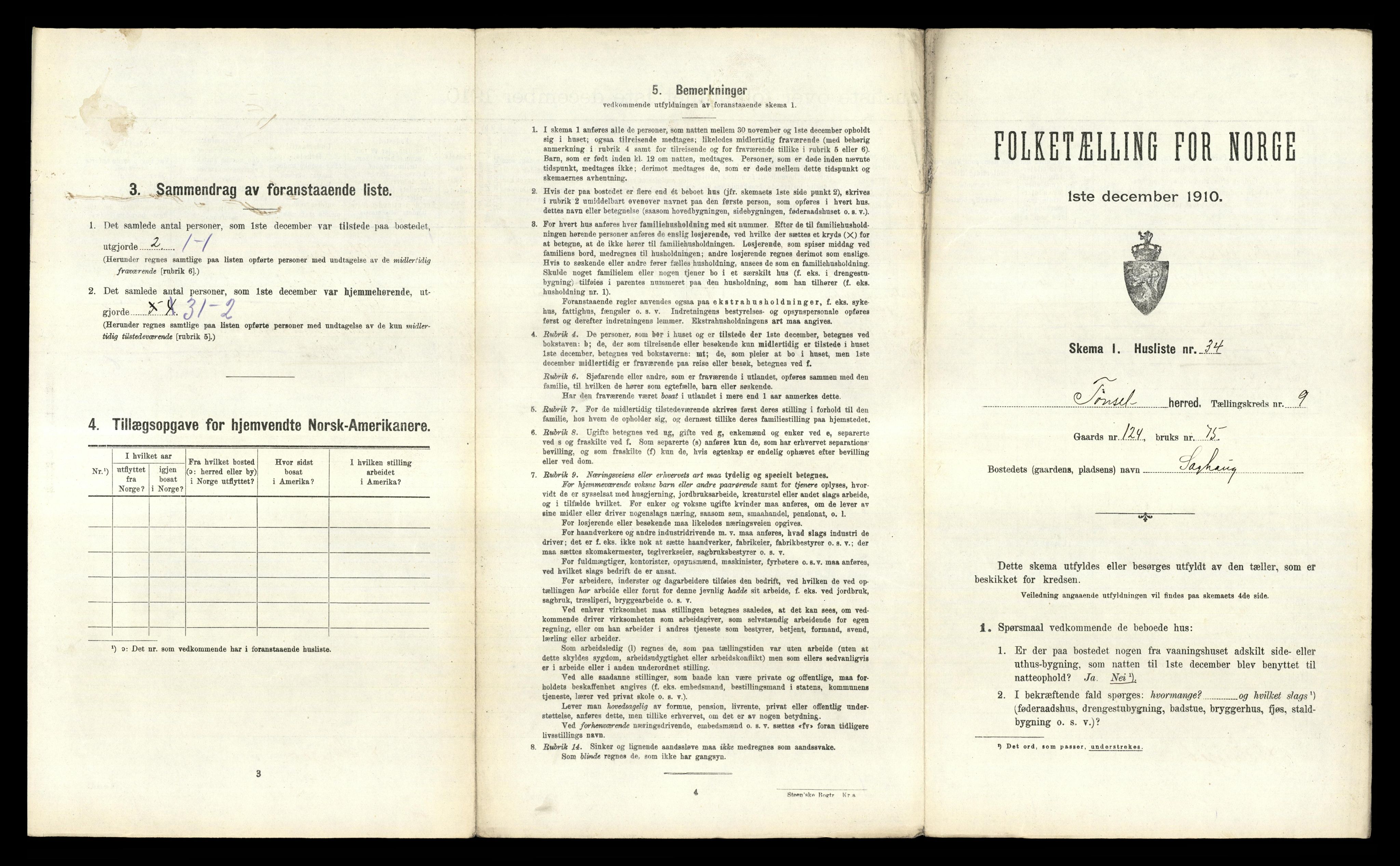 RA, Folketelling 1910 for 0437 Tynset herred, 1910, s. 1107