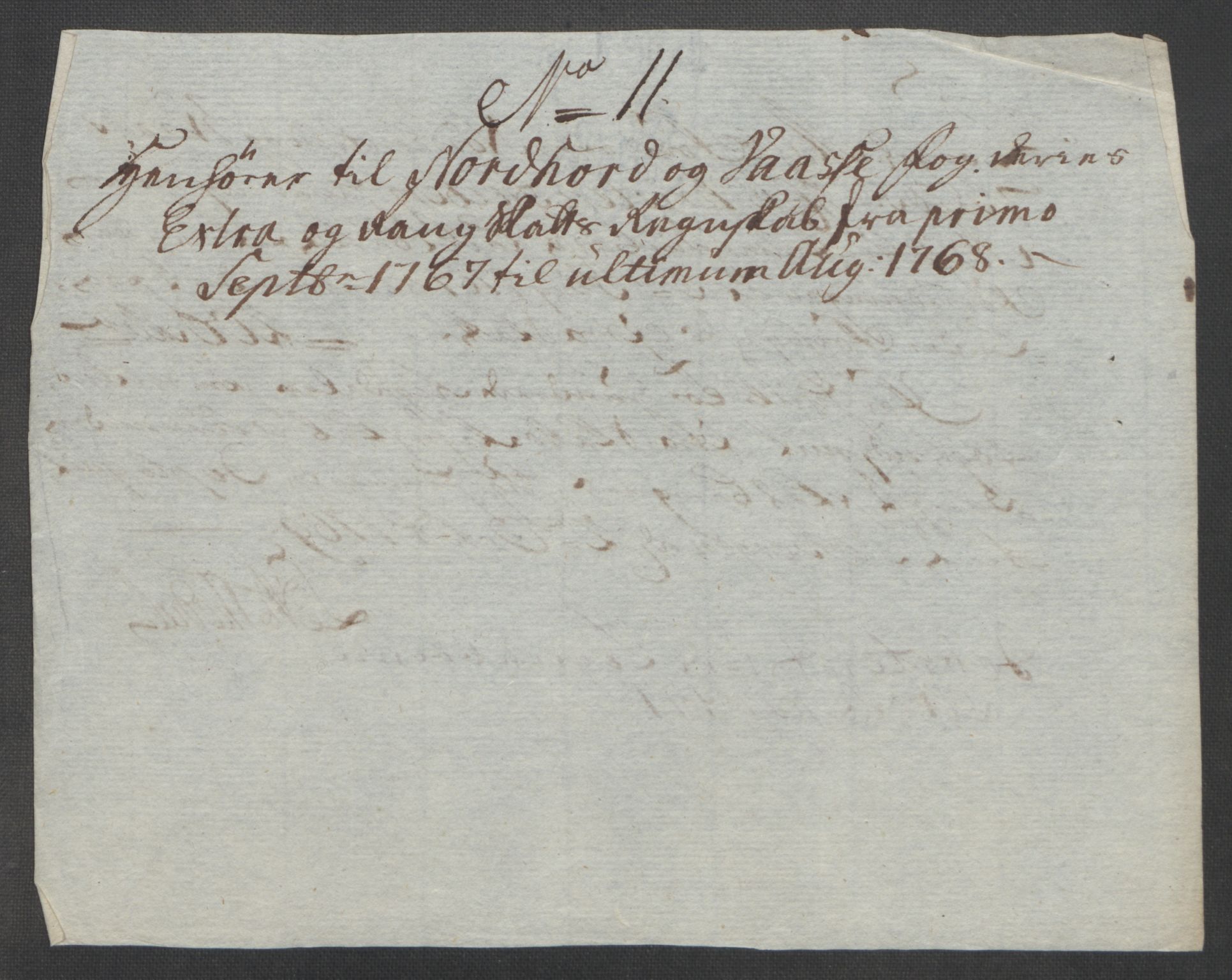 Rentekammeret inntil 1814, Reviderte regnskaper, Fogderegnskap, RA/EA-4092/R51/L3303: Ekstraskatten Nordhordland og Voss, 1762-1772, s. 201