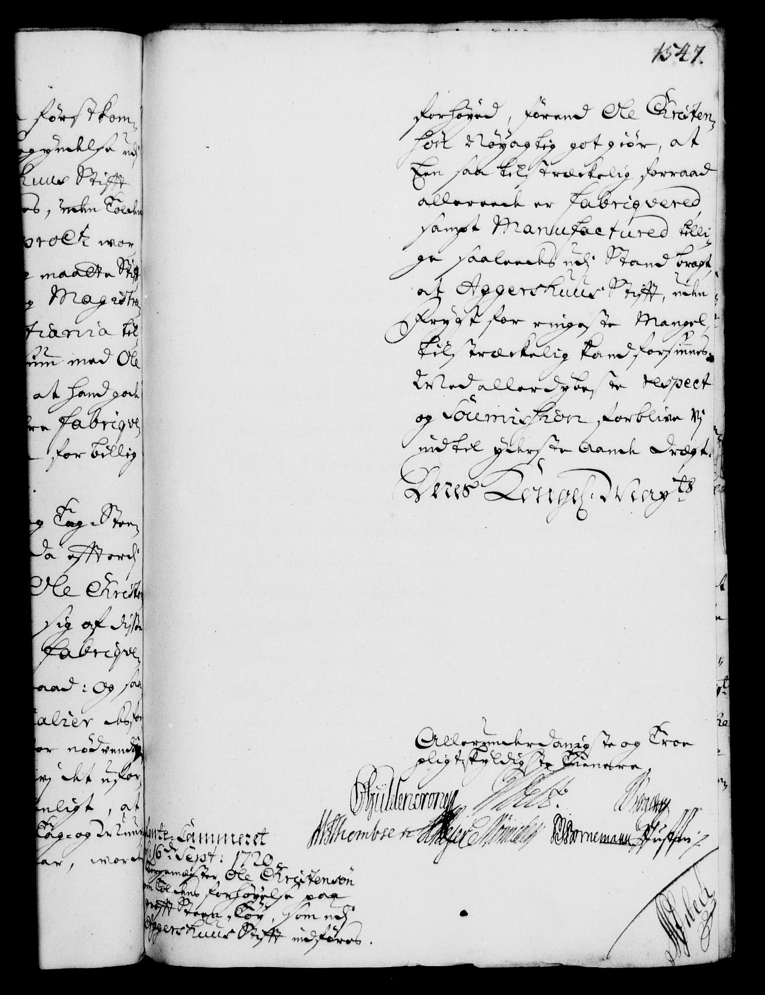 Rentekammeret, Kammerkanselliet, RA/EA-3111/G/Gf/Gfa/L0003: Norsk relasjons- og resolusjonsprotokoll (merket RK 52.3), 1720, s. 522