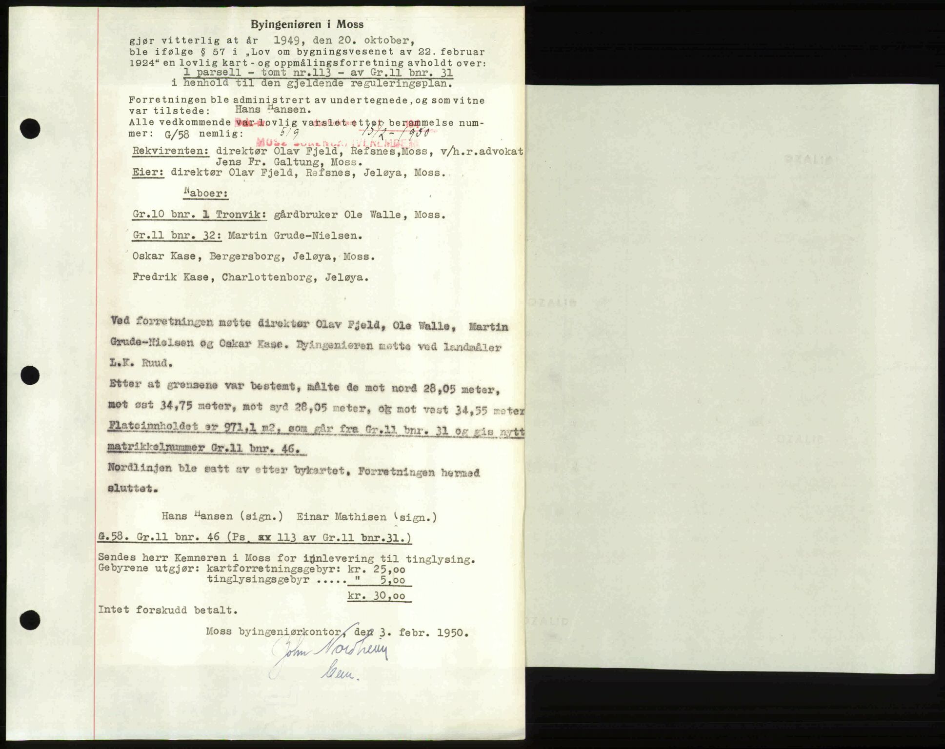 Moss sorenskriveri, SAO/A-10168: Pantebok nr. A25, 1950-1950, Dagboknr: 519/1950