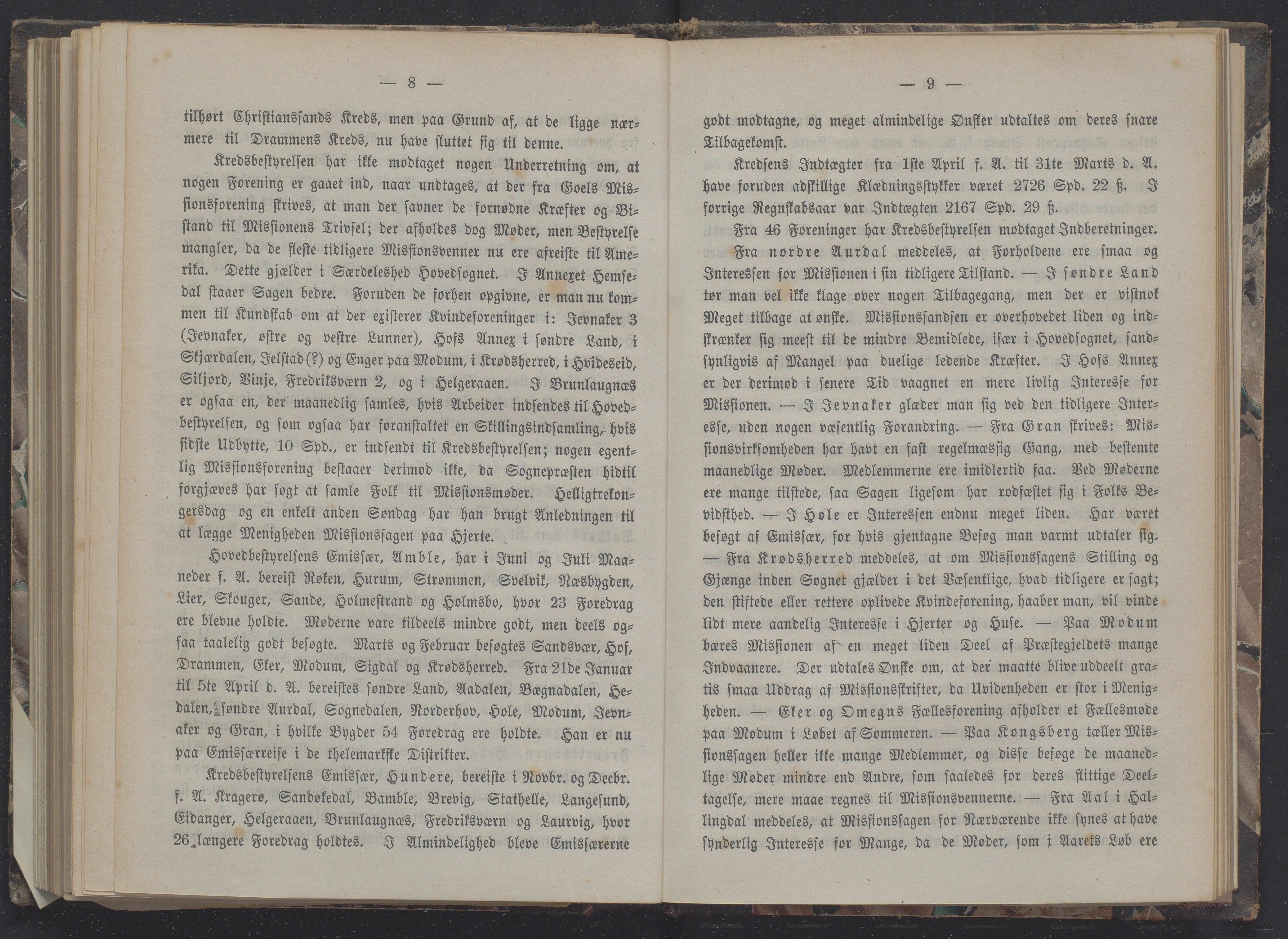 Det Norske Misjonsselskap - hovedadministrasjonen, VID/MA-A-1045/D/Db/Dba/L0337/0010: Beretninger, Bøker, Skrifter o.l   / Årsberetninger 29 , 1871, s. 8-9