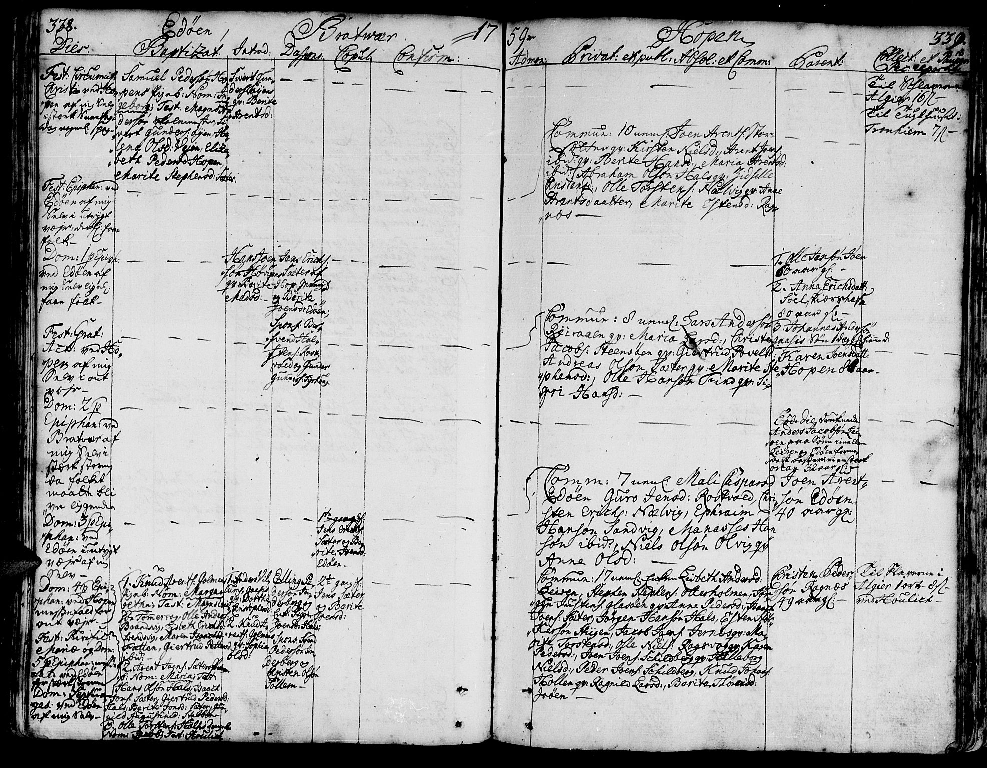 Ministerialprotokoller, klokkerbøker og fødselsregistre - Møre og Romsdal, AV/SAT-A-1454/581/L0931: Ministerialbok nr. 581A01, 1751-1765, s. 338-339