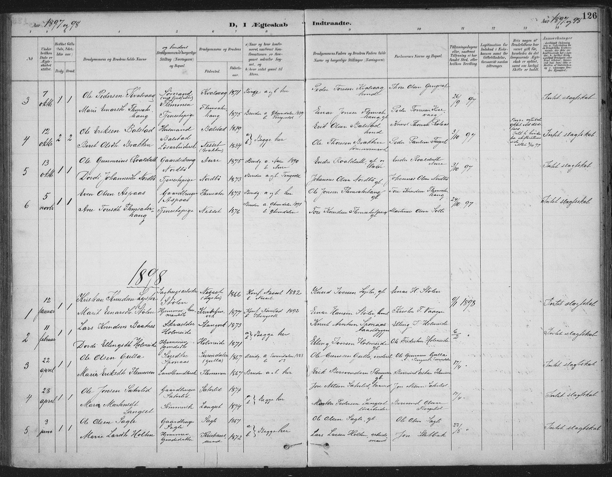 Ministerialprotokoller, klokkerbøker og fødselsregistre - Møre og Romsdal, AV/SAT-A-1454/586/L0988: Ministerialbok nr. 586A14, 1893-1905, s. 126