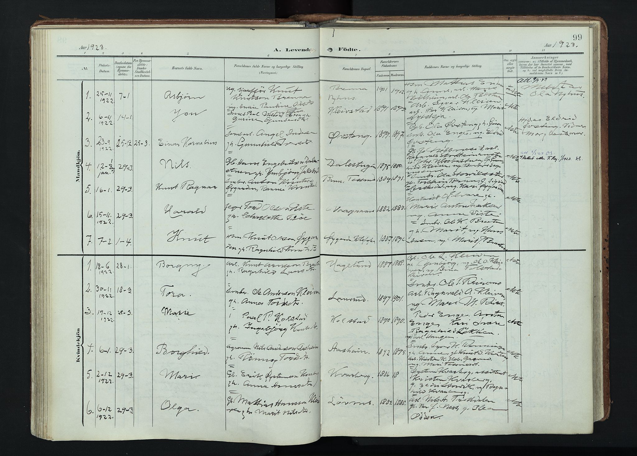 Vågå prestekontor, AV/SAH-PREST-076/H/Ha/Haa/L0011: Ministerialbok nr. 11, 1905-1924, s. 99