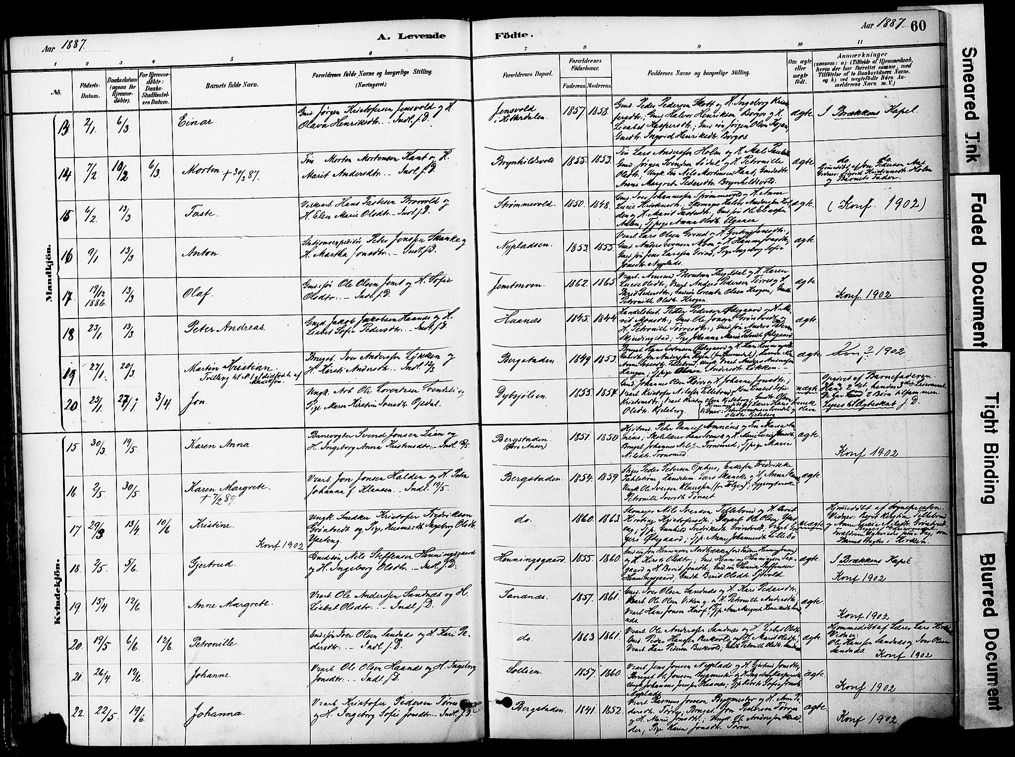 Ministerialprotokoller, klokkerbøker og fødselsregistre - Sør-Trøndelag, AV/SAT-A-1456/681/L0933: Ministerialbok nr. 681A11, 1879-1890, s. 60