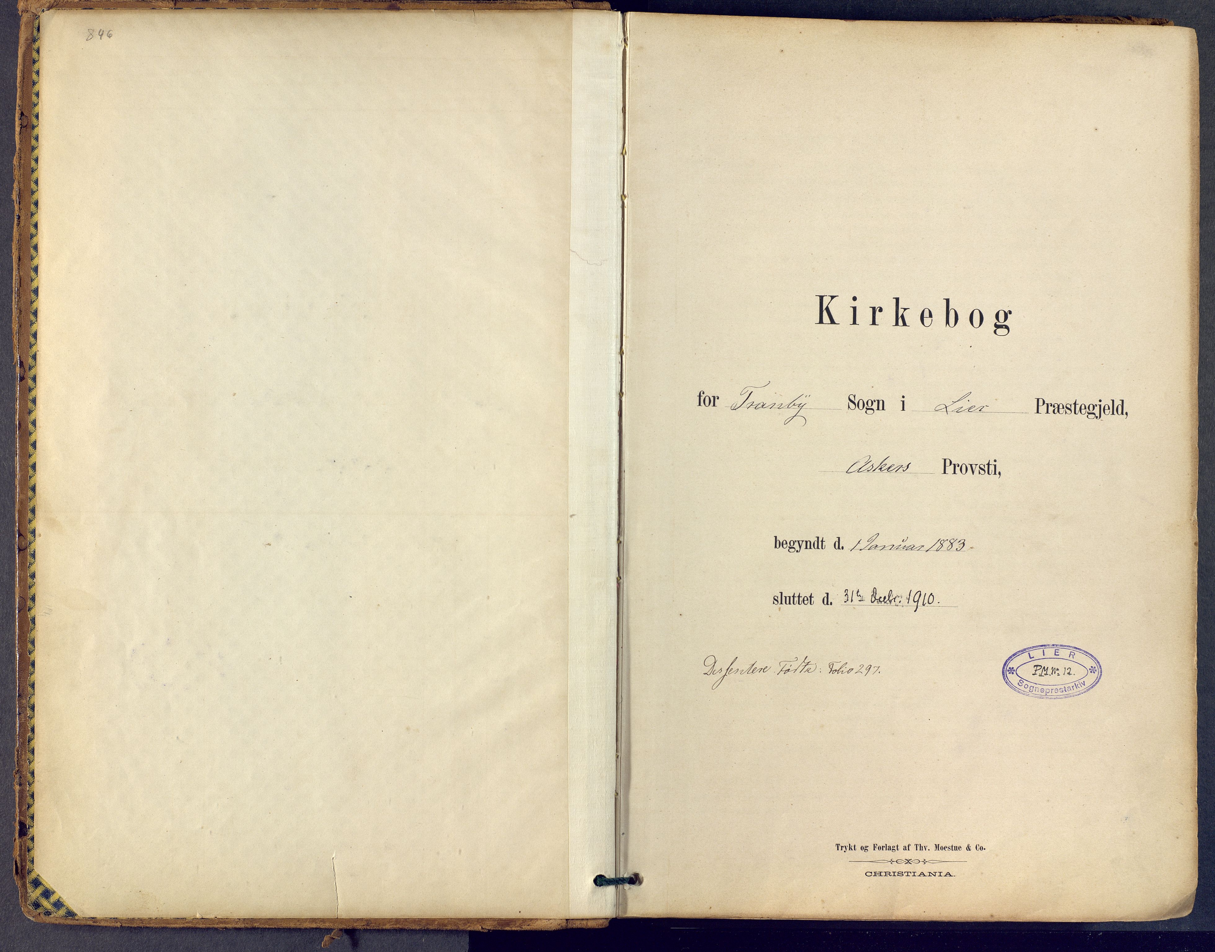 Lier kirkebøker, AV/SAKO-A-230/F/Fb/L0001: Ministerialbok nr. II 1, 1883-1910