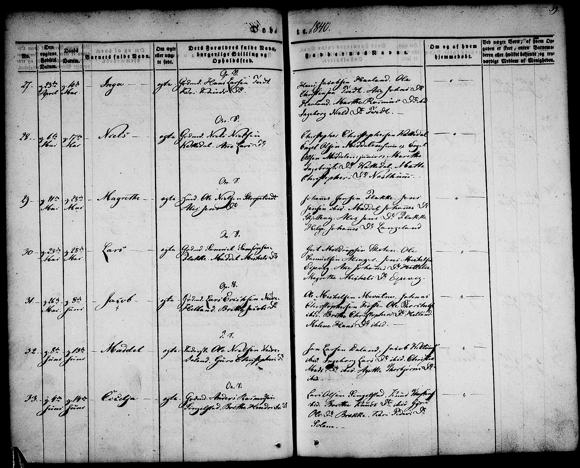 Tysnes sokneprestembete, AV/SAB-A-78601/H/Haa: Ministerialbok nr. A 9, 1837-1848, s. 39