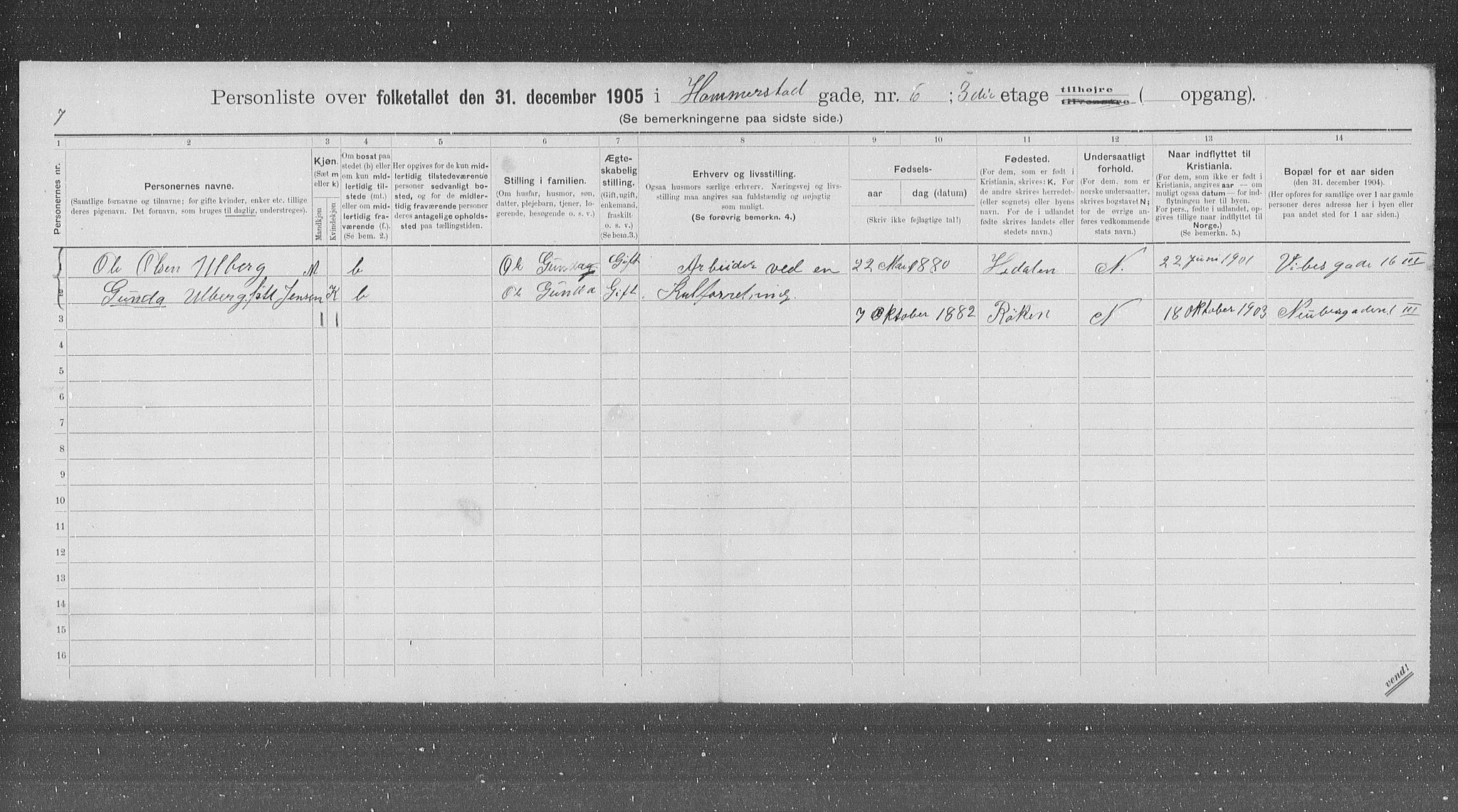 OBA, Kommunal folketelling 31.12.1905 for Kristiania kjøpstad, 1905, s. 17820