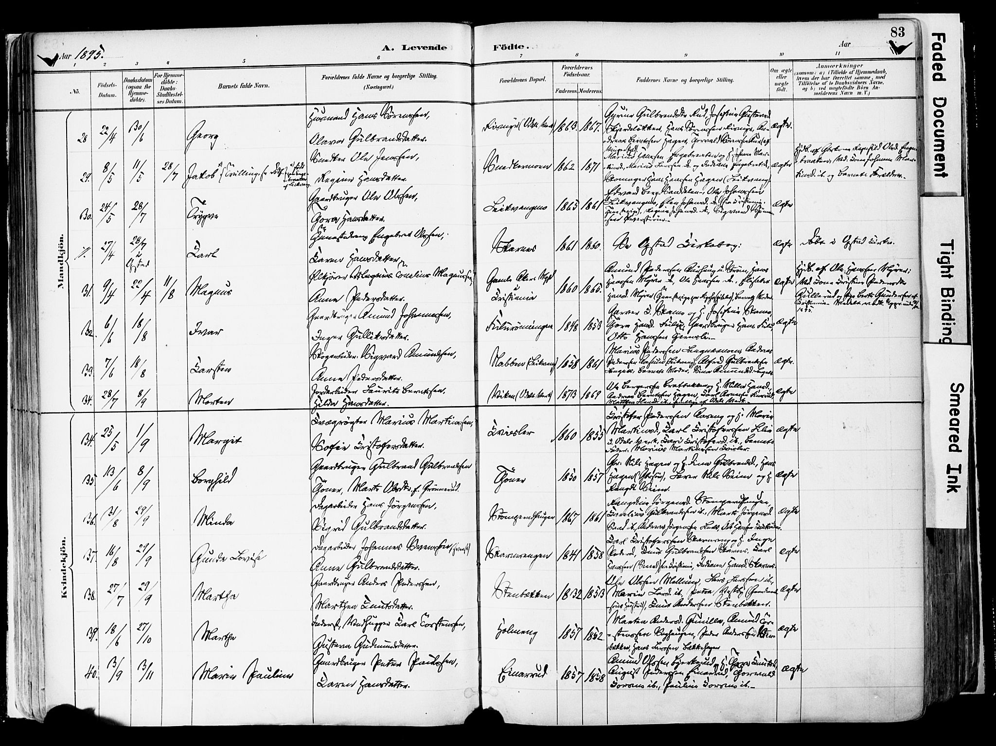 Sør-Odal prestekontor, AV/SAH-PREST-030/H/Ha/Haa/L0006: Ministerialbok nr. 6, 1886-1931, s. 83