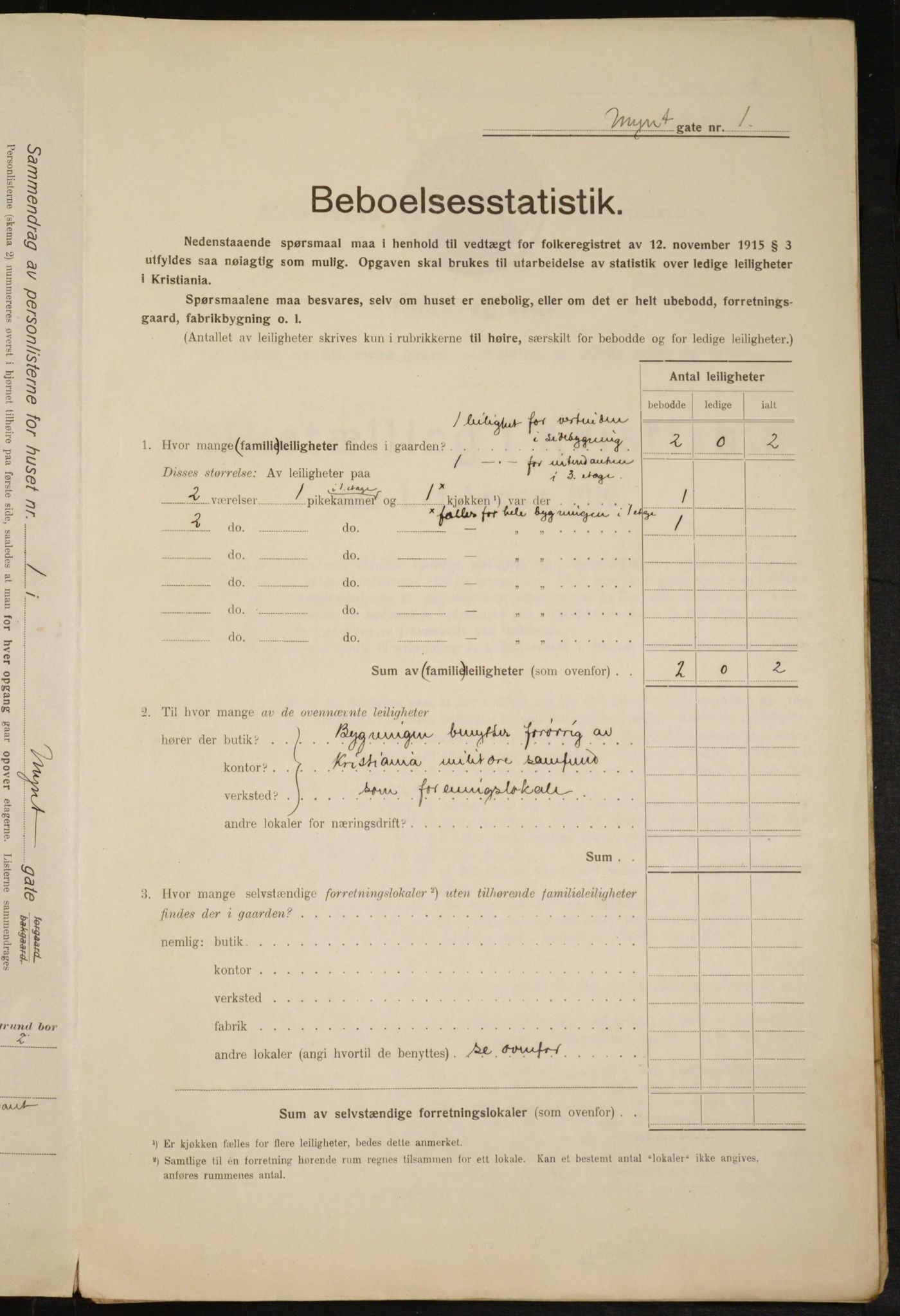 OBA, Kommunal folketelling 1.2.1916 for Kristiania, 1916, s. 70017