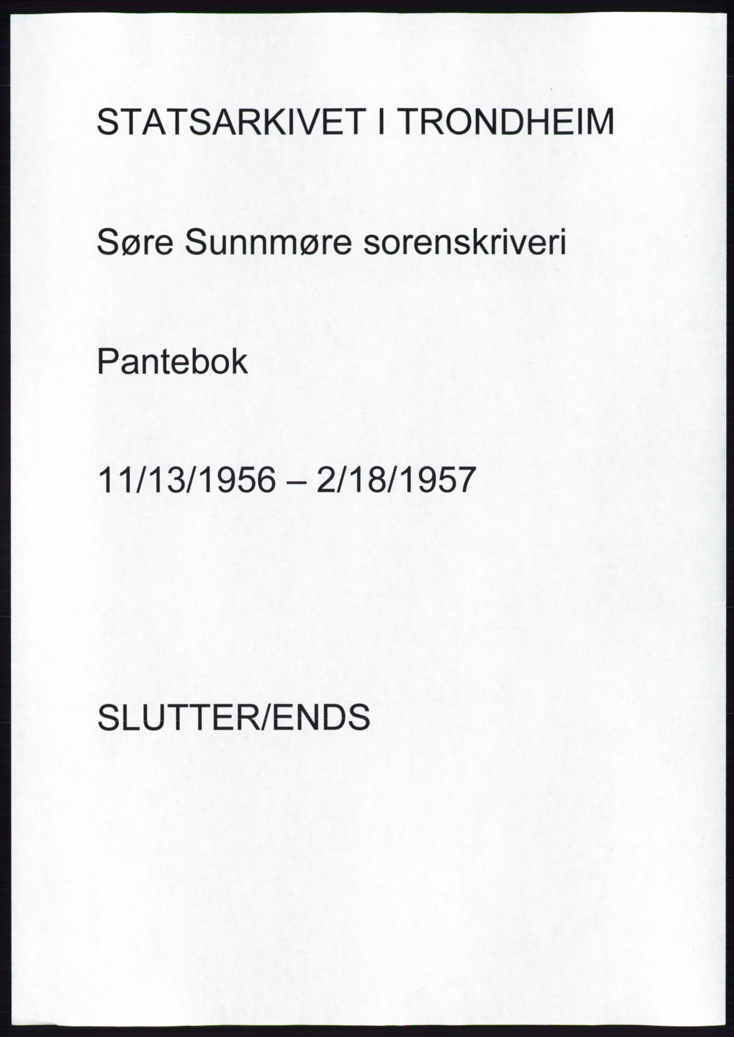 Søre Sunnmøre sorenskriveri, AV/SAT-A-4122/1/2/2C/L0105: Pantebok nr. 31A, 1956-1957