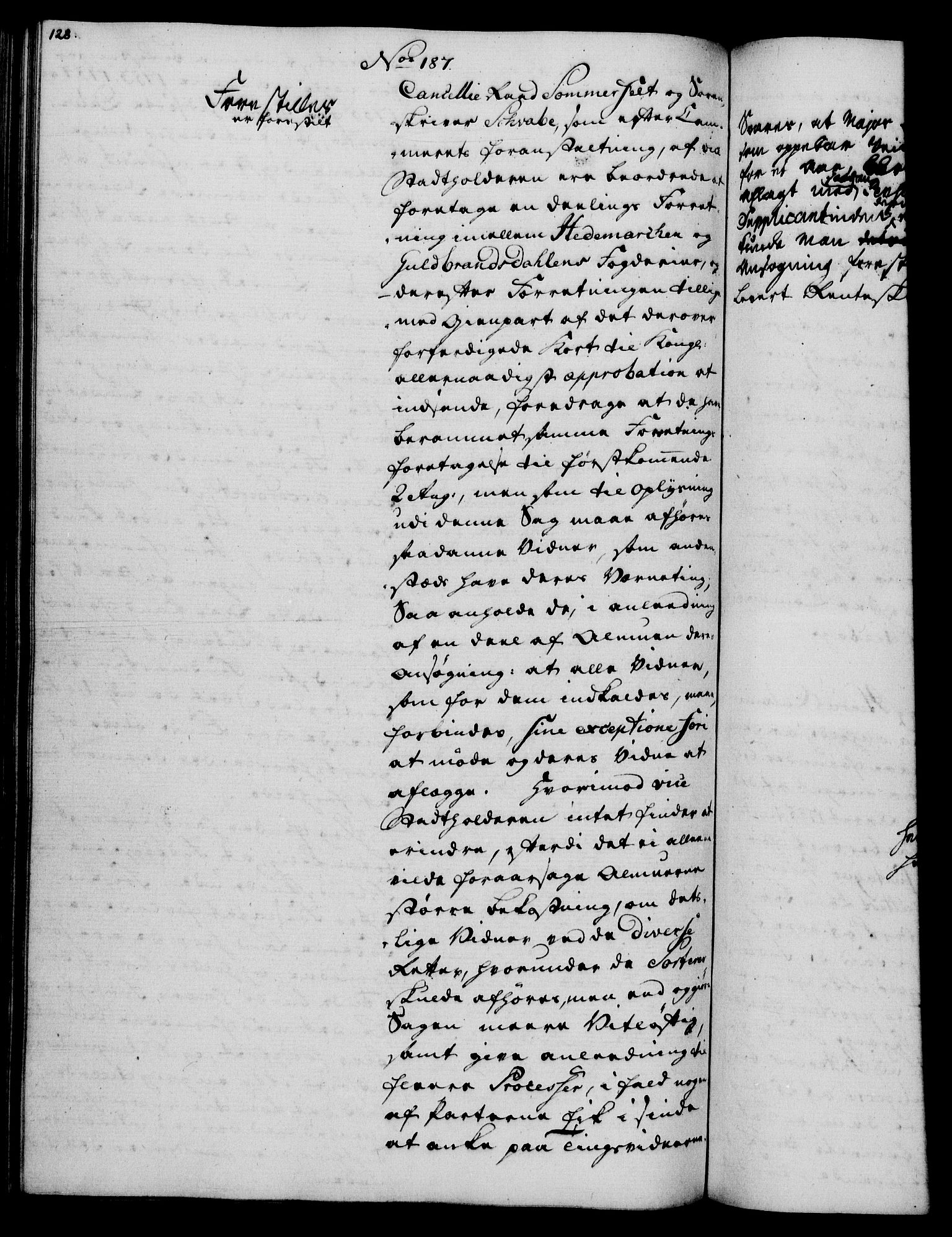 Rentekammeret, Kammerkanselliet, AV/RA-EA-3111/G/Gh/Gha/L0034: Norsk ekstraktmemorialprotokoll (merket RK 53.79), 1756-1759, s. 128