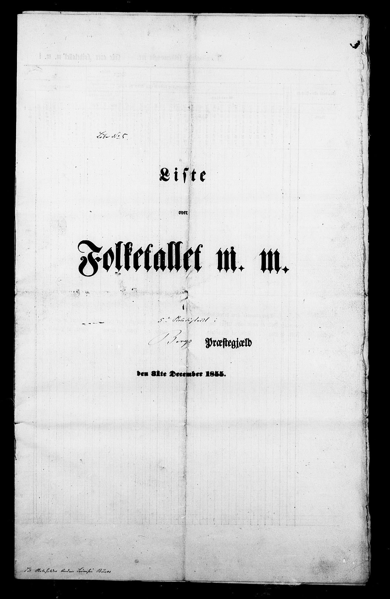 , Folketelling 1855 for 0116P Berg prestegjeld, 1855, s. 19