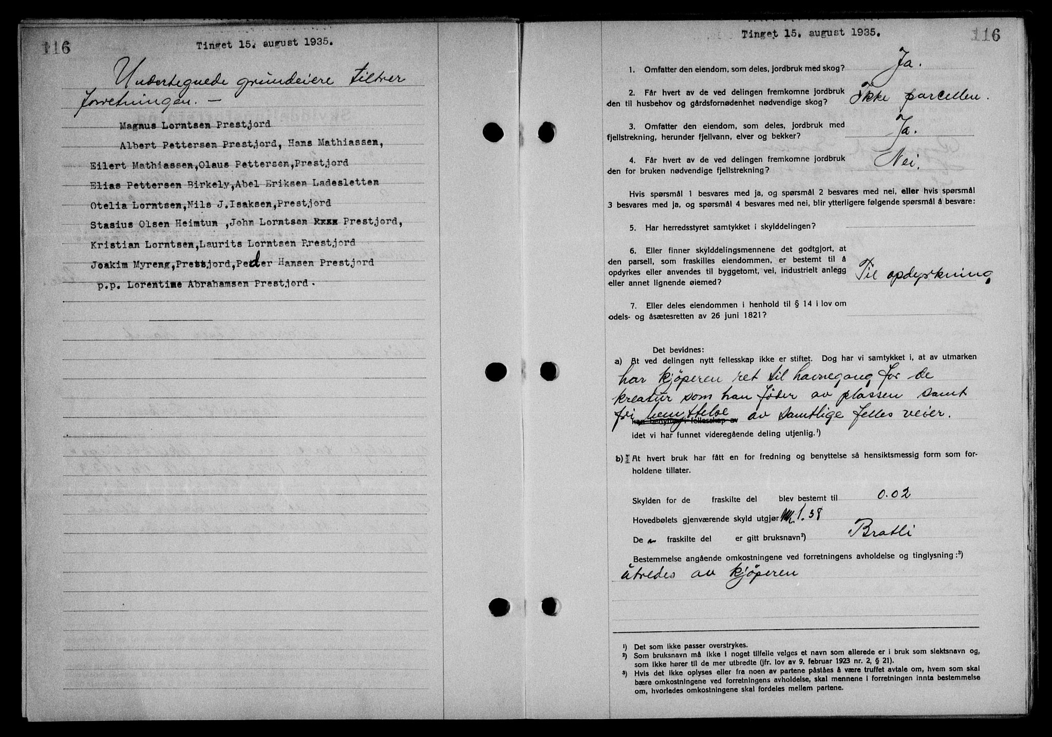 Steigen og Ofoten sorenskriveri, SAT/A-0030/1/2/2C/L0026: Pantebok nr. 30, 1935-1936, Tingl.dato: 15.08.1935