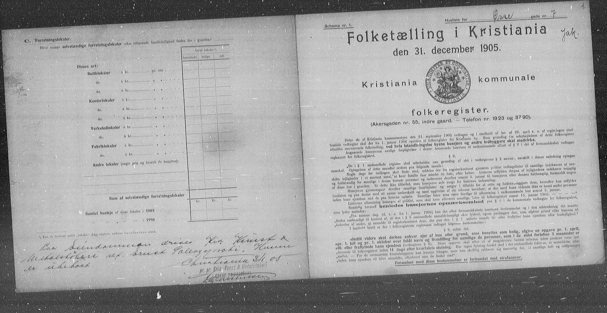 OBA, Kommunal folketelling 31.12.1905 for Kristiania kjøpstad, 1905, s. 68253