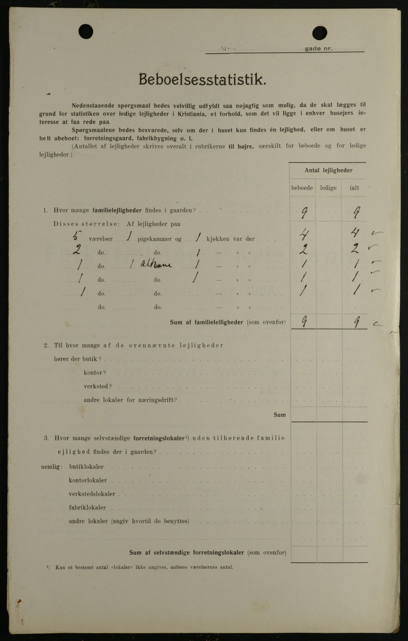 OBA, Kommunal folketelling 1.2.1908 for Kristiania kjøpstad, 1908, s. 91264