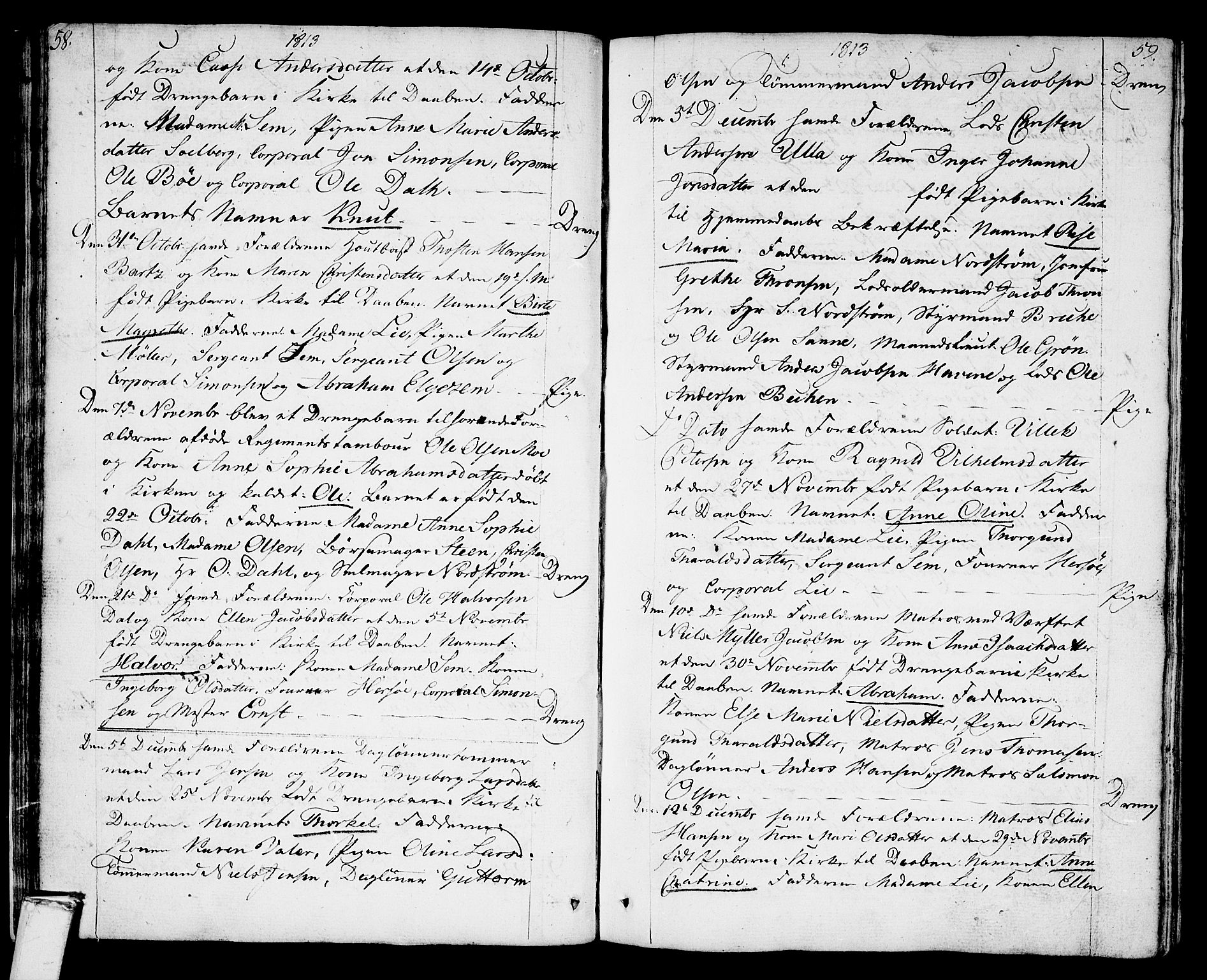 Stavern kirkebøker, AV/SAKO-A-318/F/Fa/L0004: Ministerialbok nr. 4, 1809-1816, s. 58-59