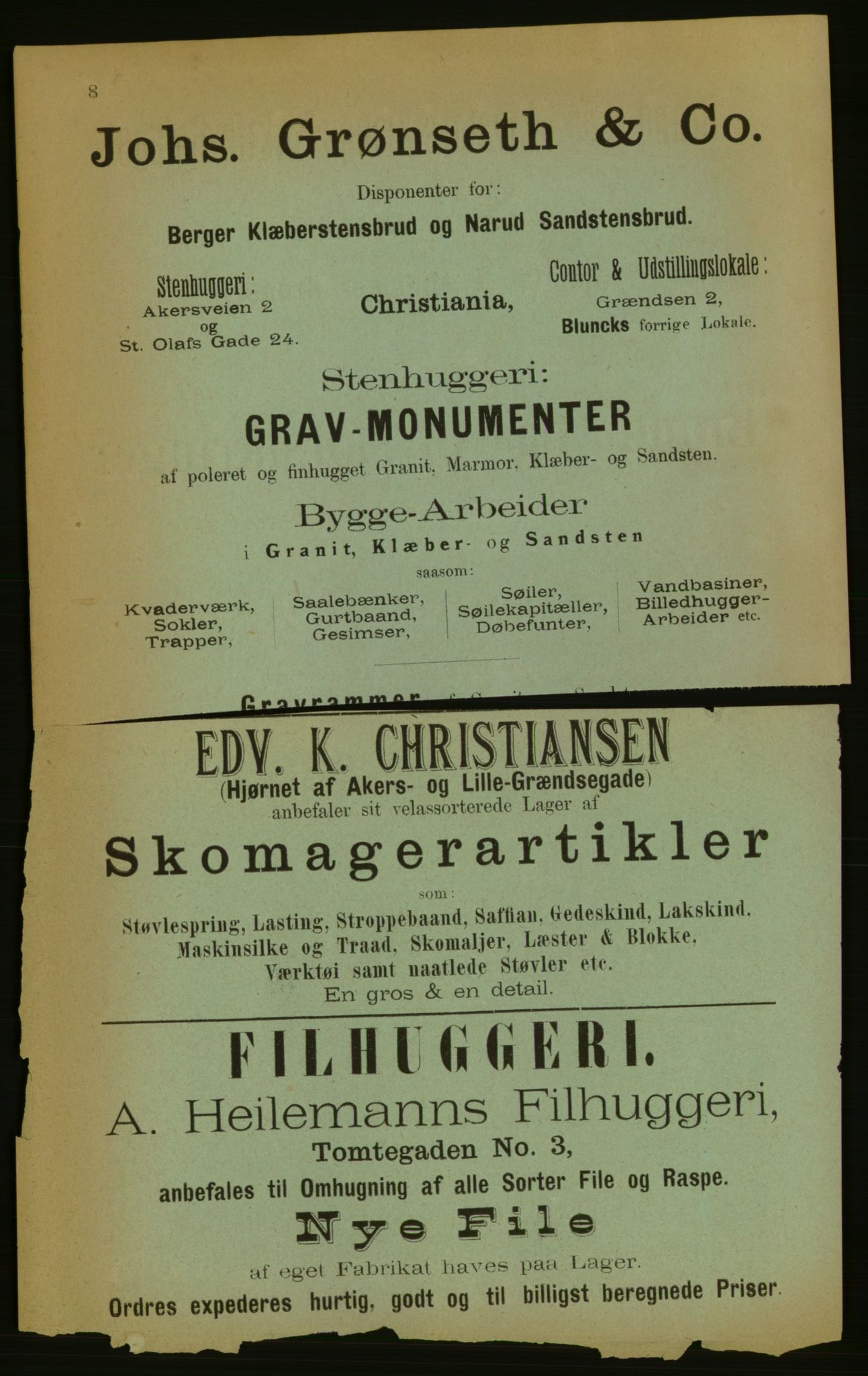 Kristiania/Oslo adressebok, PUBL/-, 1883, s. 8