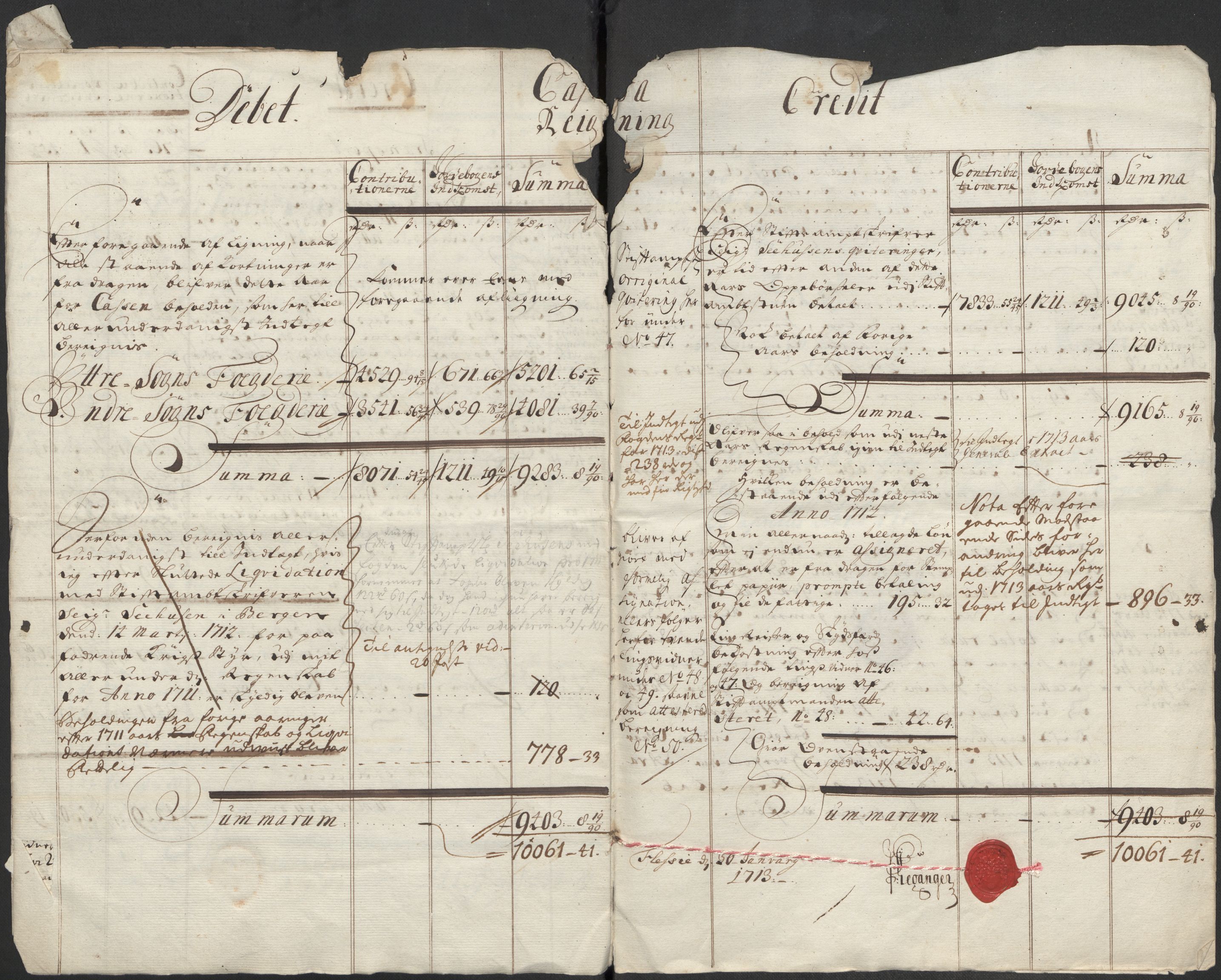 Rentekammeret inntil 1814, Reviderte regnskaper, Fogderegnskap, RA/EA-4092/R52/L3318: Fogderegnskap Sogn, 1712, s. 10