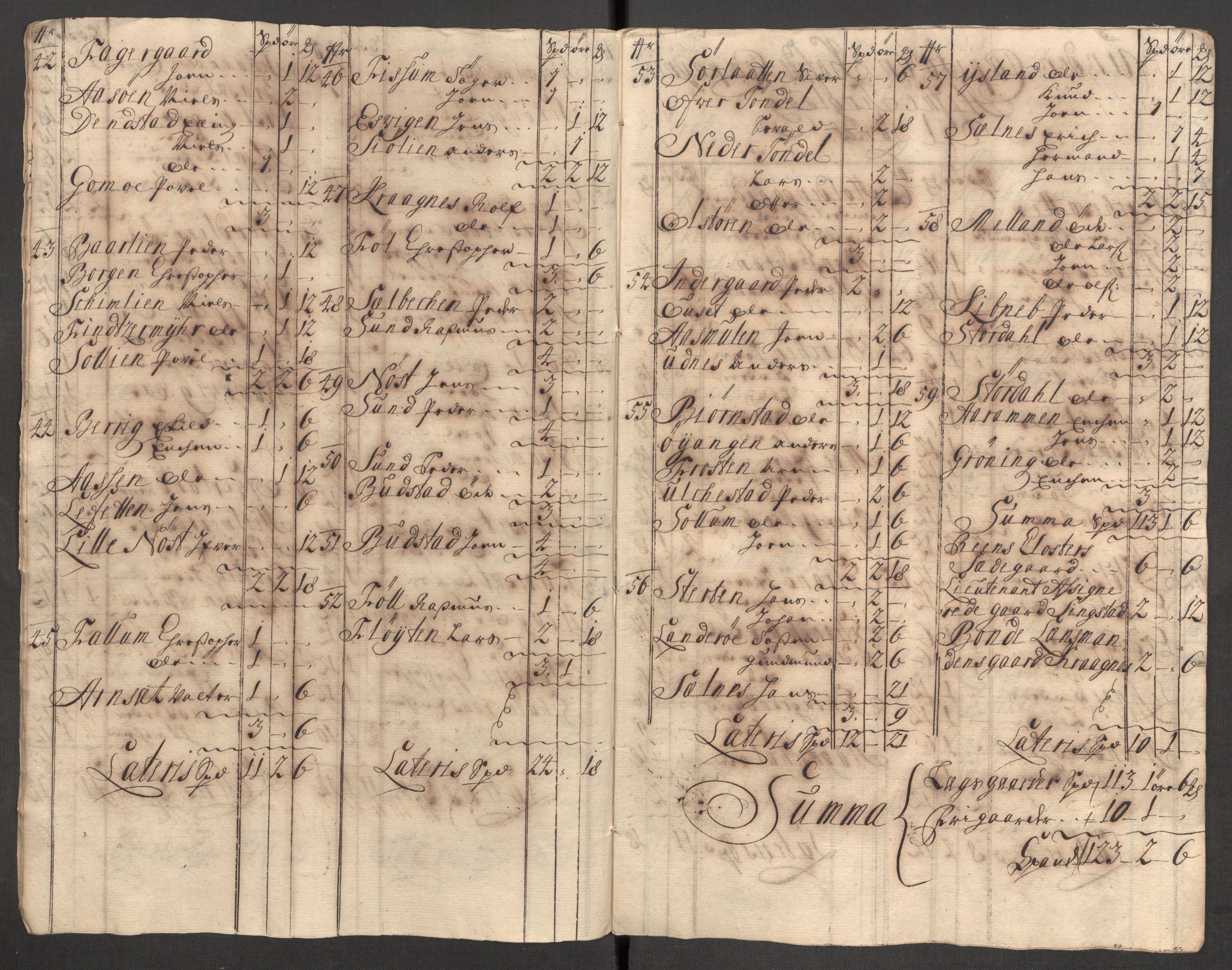 Rentekammeret inntil 1814, Reviderte regnskaper, Fogderegnskap, AV/RA-EA-4092/R57/L3860: Fogderegnskap Fosen, 1711, s. 67