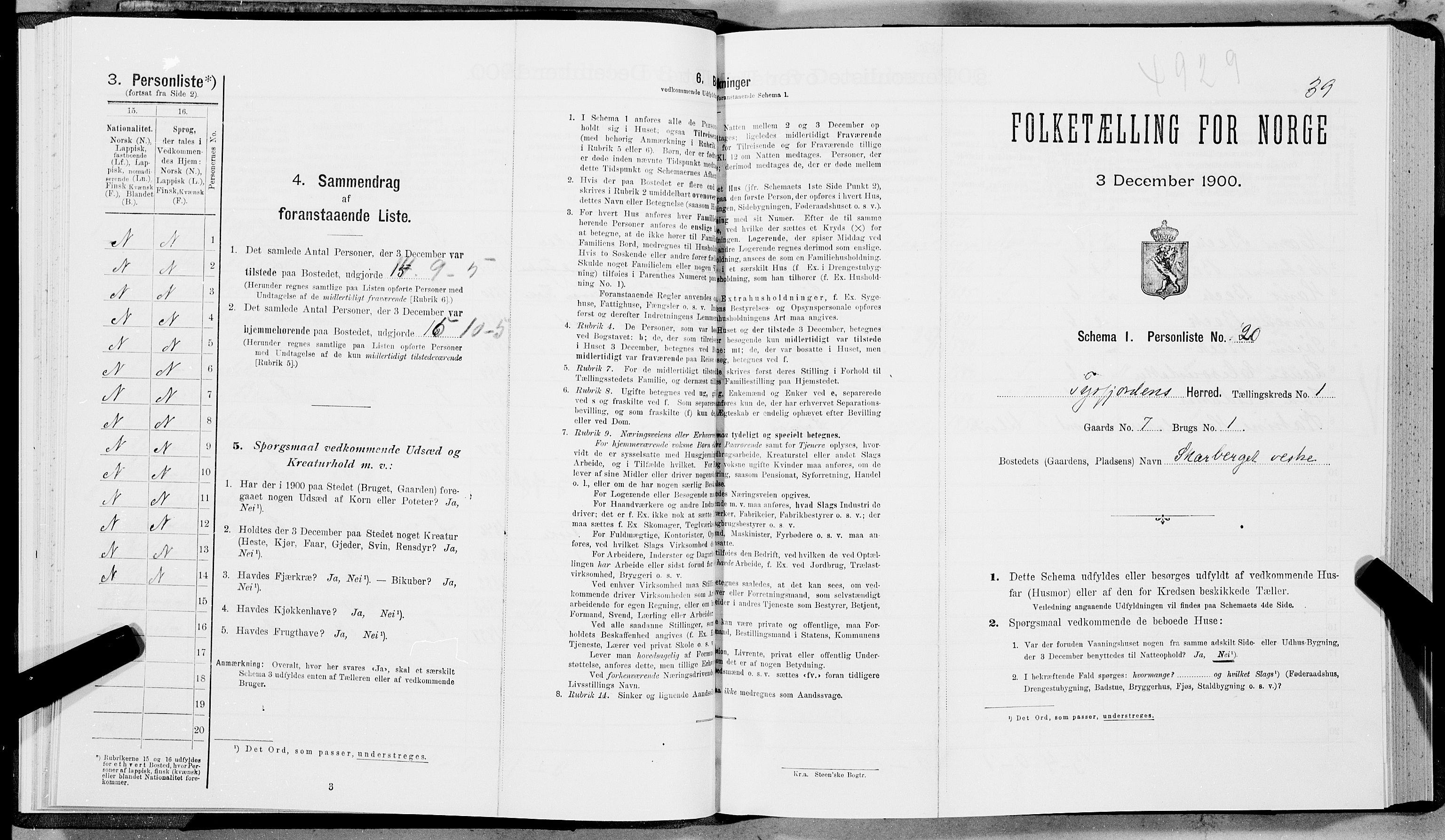 SAT, Folketelling 1900 for 1850 Tysfjord herred, 1900, s. 52