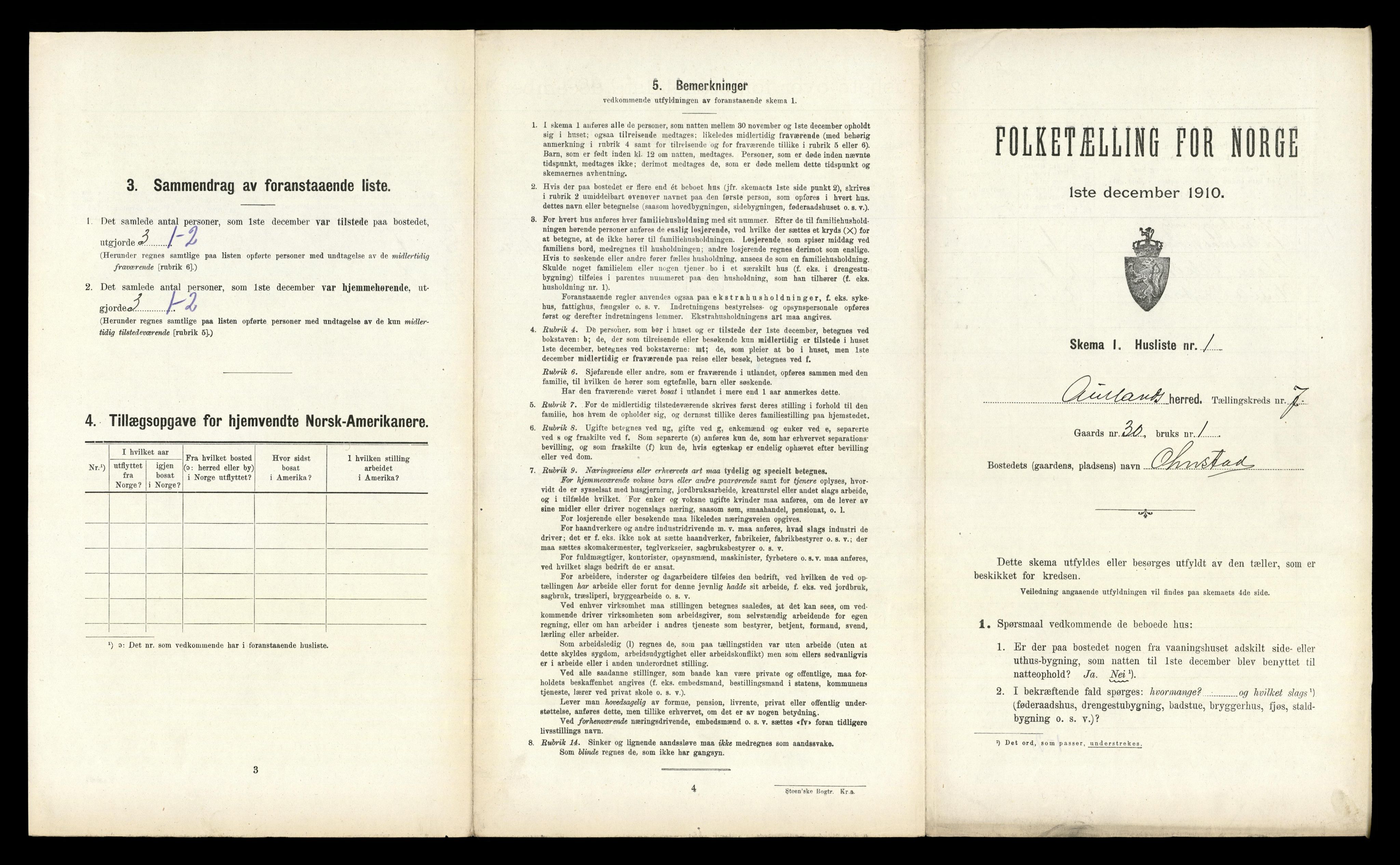 RA, Folketelling 1910 for 1421 Aurland herred, 1910, s. 621