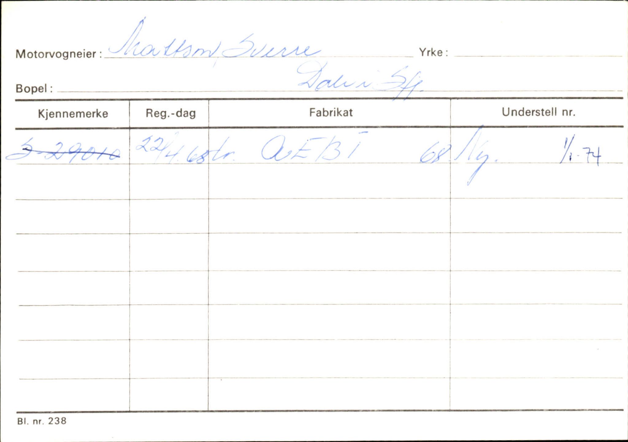 Statens vegvesen, Sogn og Fjordane vegkontor, SAB/A-5301/4/F/L0125: Eigarregister Sogndal V-Å. Aurland A-Å. Fjaler A-N, 1945-1975, s. 2546