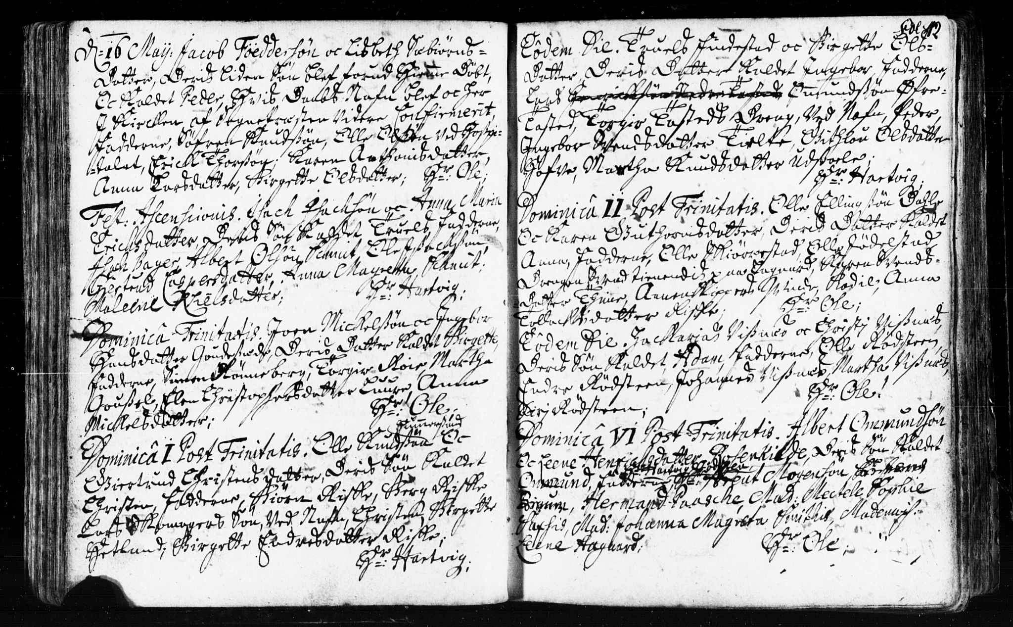 Domkirken sokneprestkontor, AV/SAST-A-101812/001/30/30BB/L0002: Klokkerbok nr. B 2, 1714-1733, s. 42