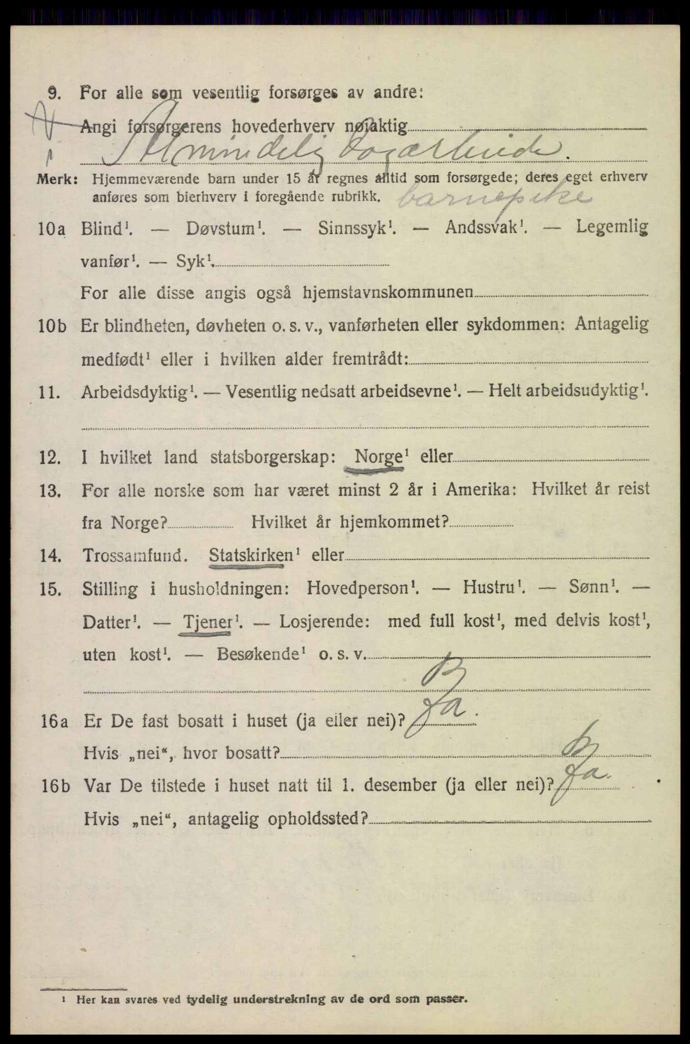 SAH, Folketelling 1920 for 0515 Vågå herred, 1920, s. 3385