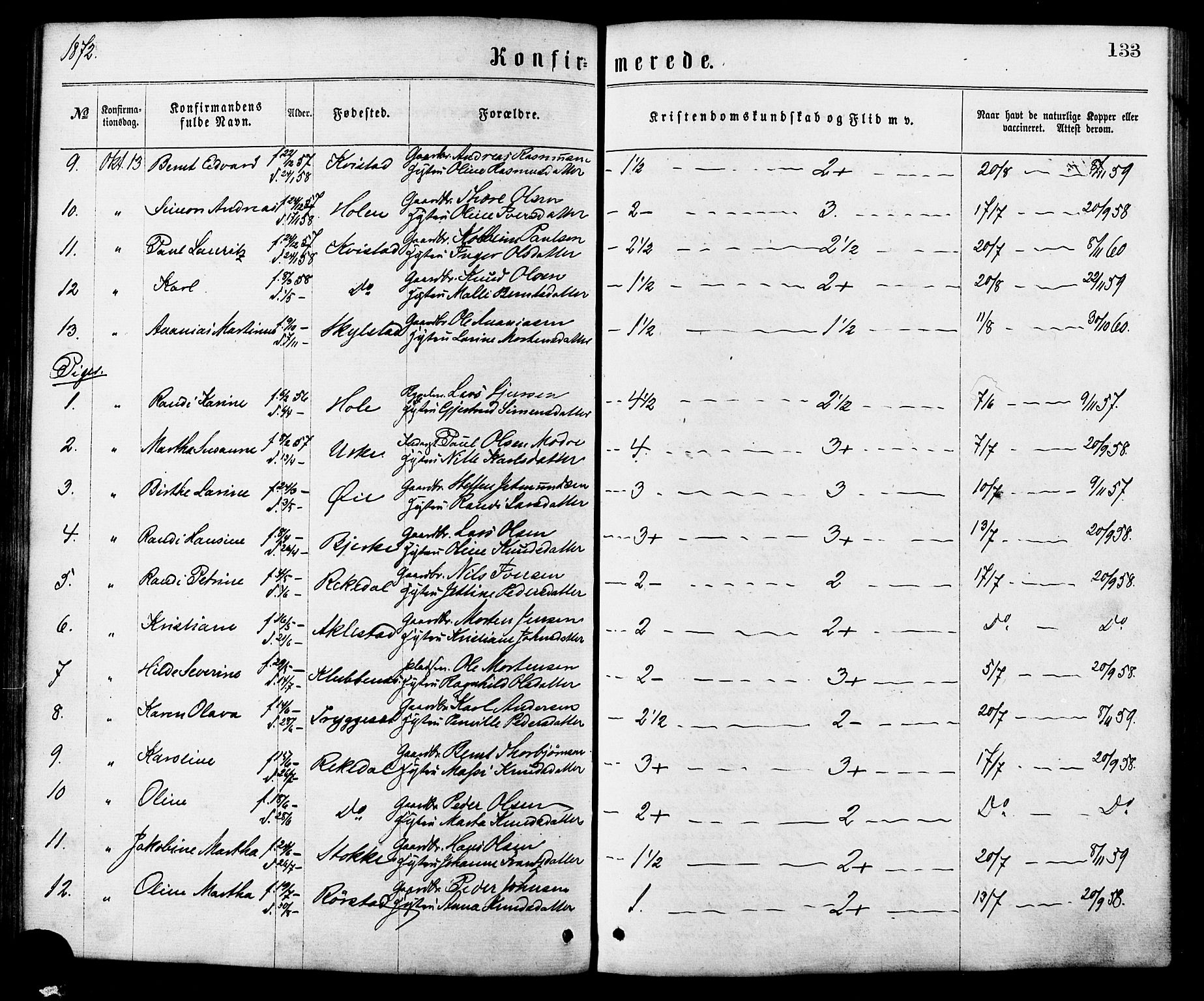 Ministerialprotokoller, klokkerbøker og fødselsregistre - Møre og Romsdal, AV/SAT-A-1454/515/L0210: Ministerialbok nr. 515A06, 1868-1885, s. 133