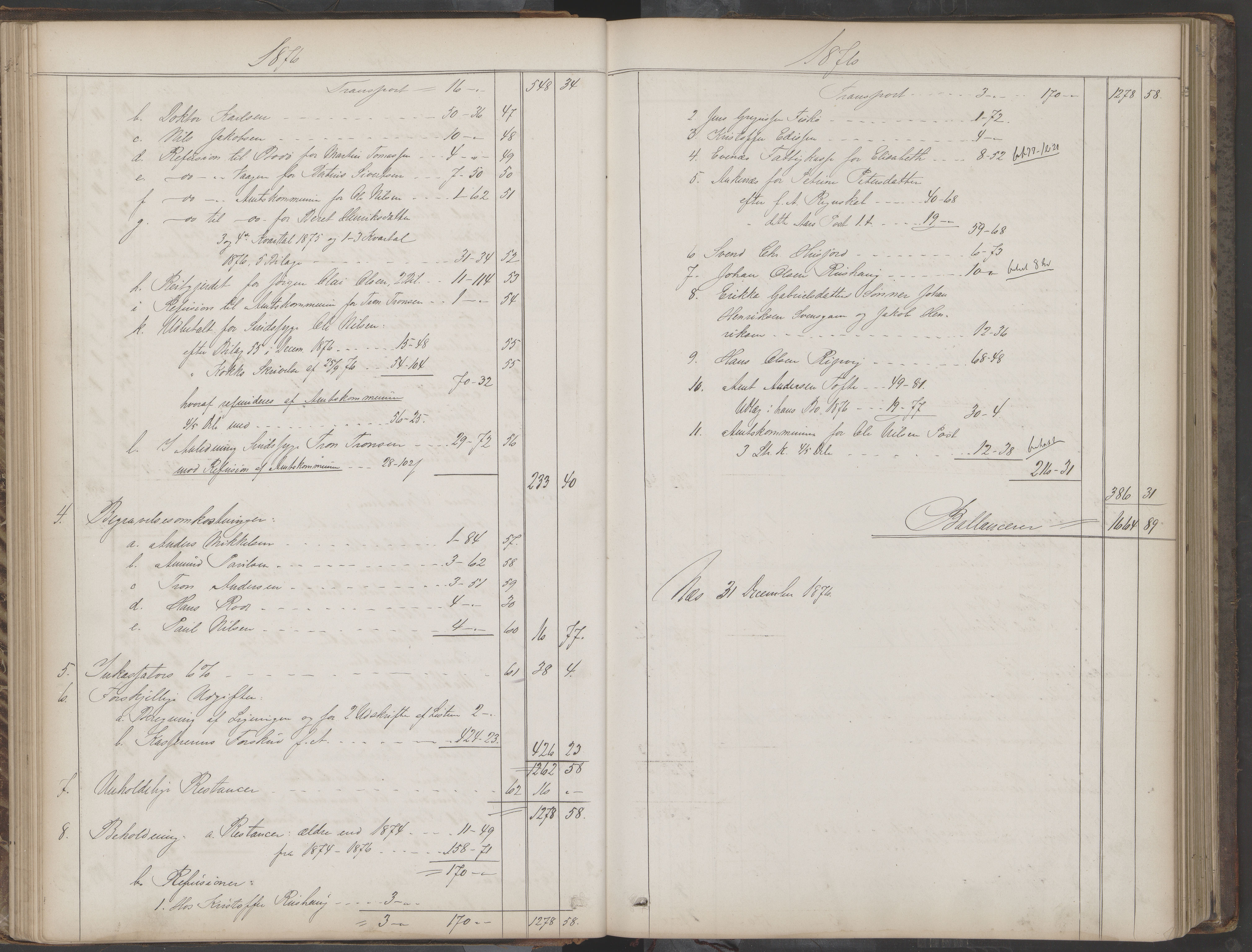 Lødingen kommune. Fattigstyre/forsorgsstyre, AIN/K-18510.610.01/A/Aa/L0001: Forhandlingsprotokoll, 1863-1895