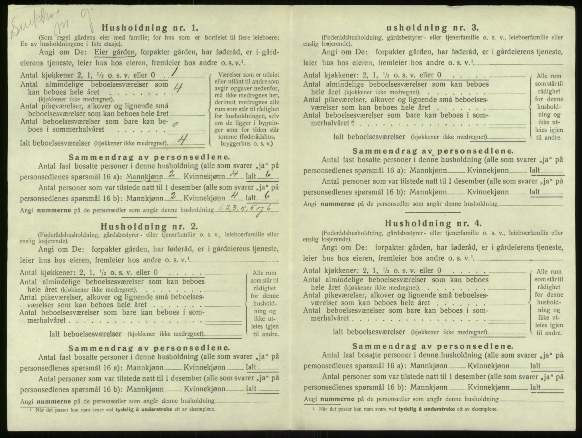 SAB, Folketelling 1920 for 1250 Haus herred, 1920, s. 1547
