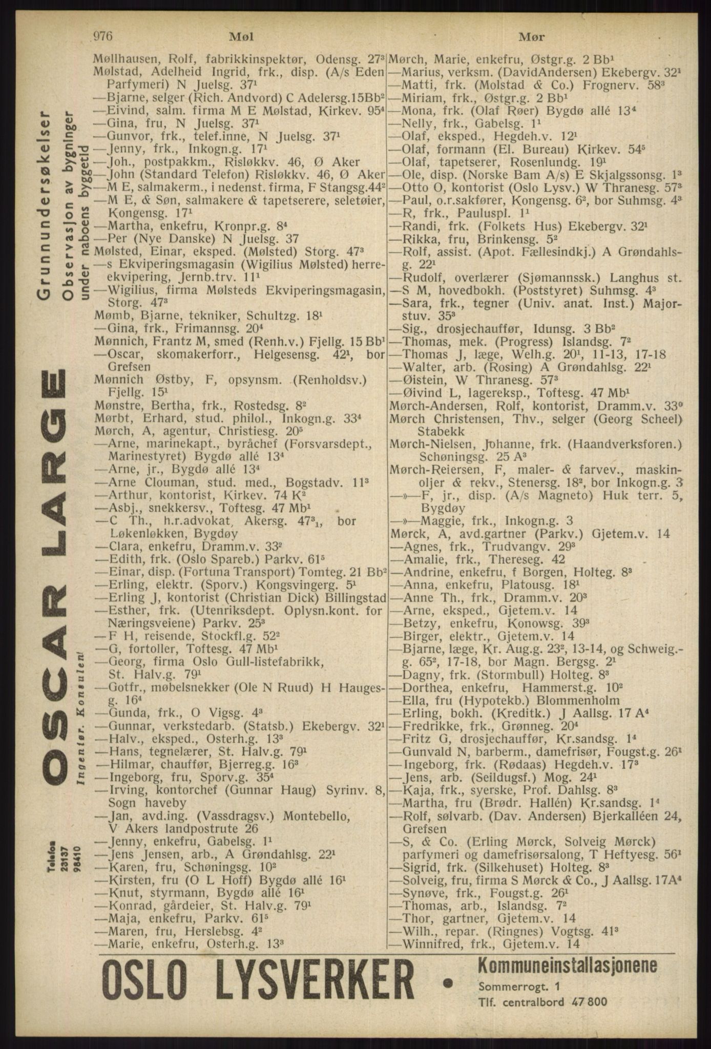 Kristiania/Oslo adressebok, PUBL/-, 1934, s. 976